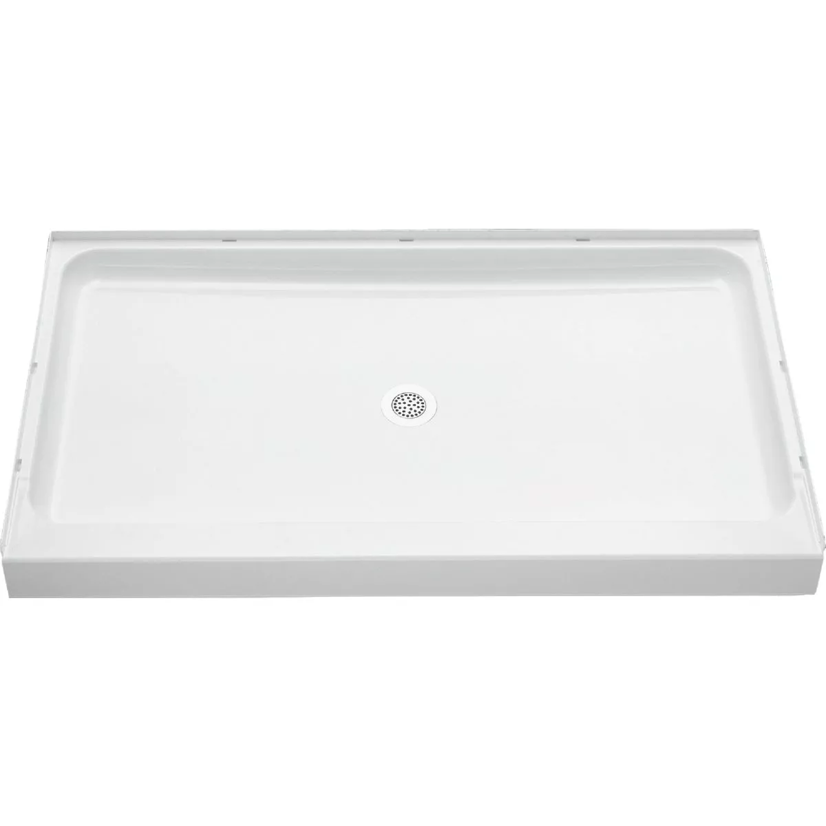 Sterling Ensemble 60 In. W x 34 In. D Center Drain Shower Pan in White