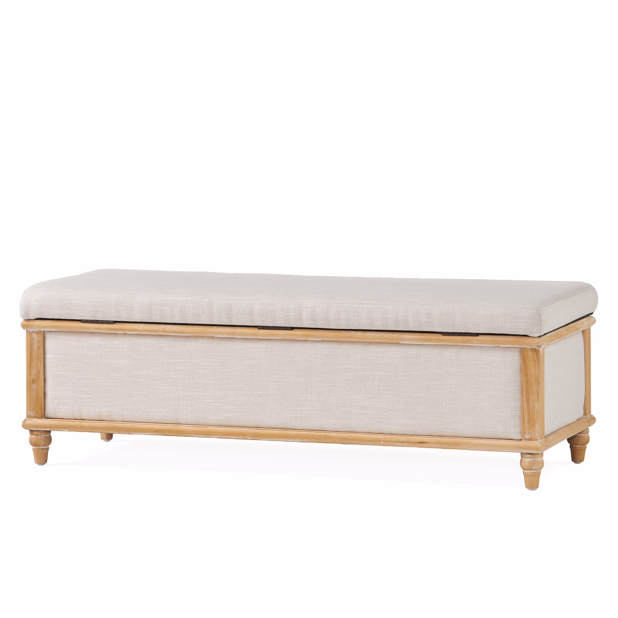 Noble House Hampton Contemporary Fabric Upholstered Storage Ottoman, White and Blue Floral - Image 22