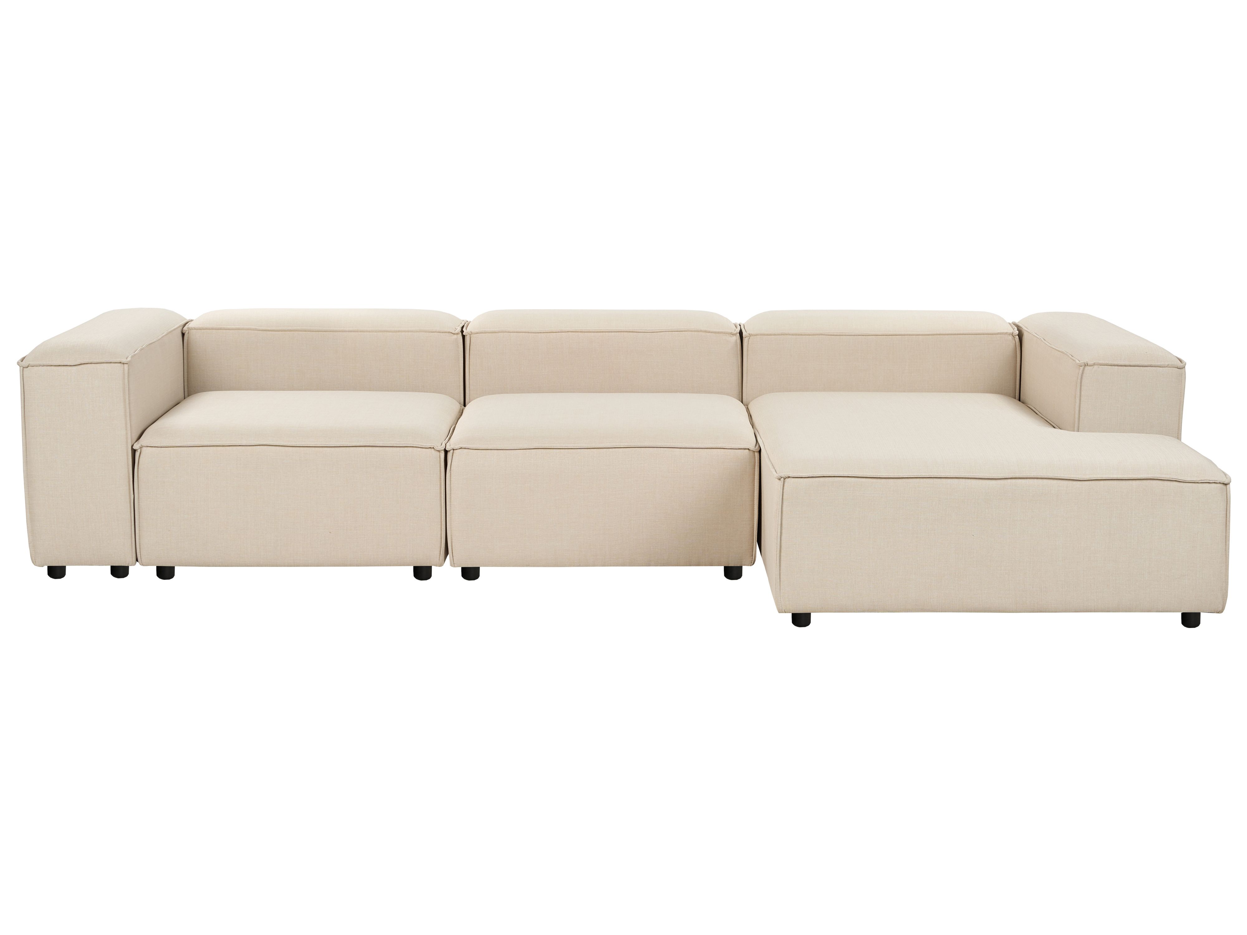 Modular Corner Sofa 4 Seater ARDAL Fabric Beige Left Hand
