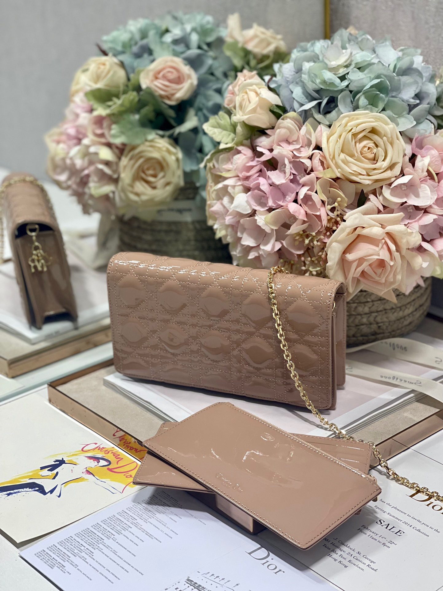 Christian Dior Lady Dior Pouch Beige, For Women, Women’s Handbags 8.5in/21.5cm CD S0204OVRB_M45M1:1High-quality replica