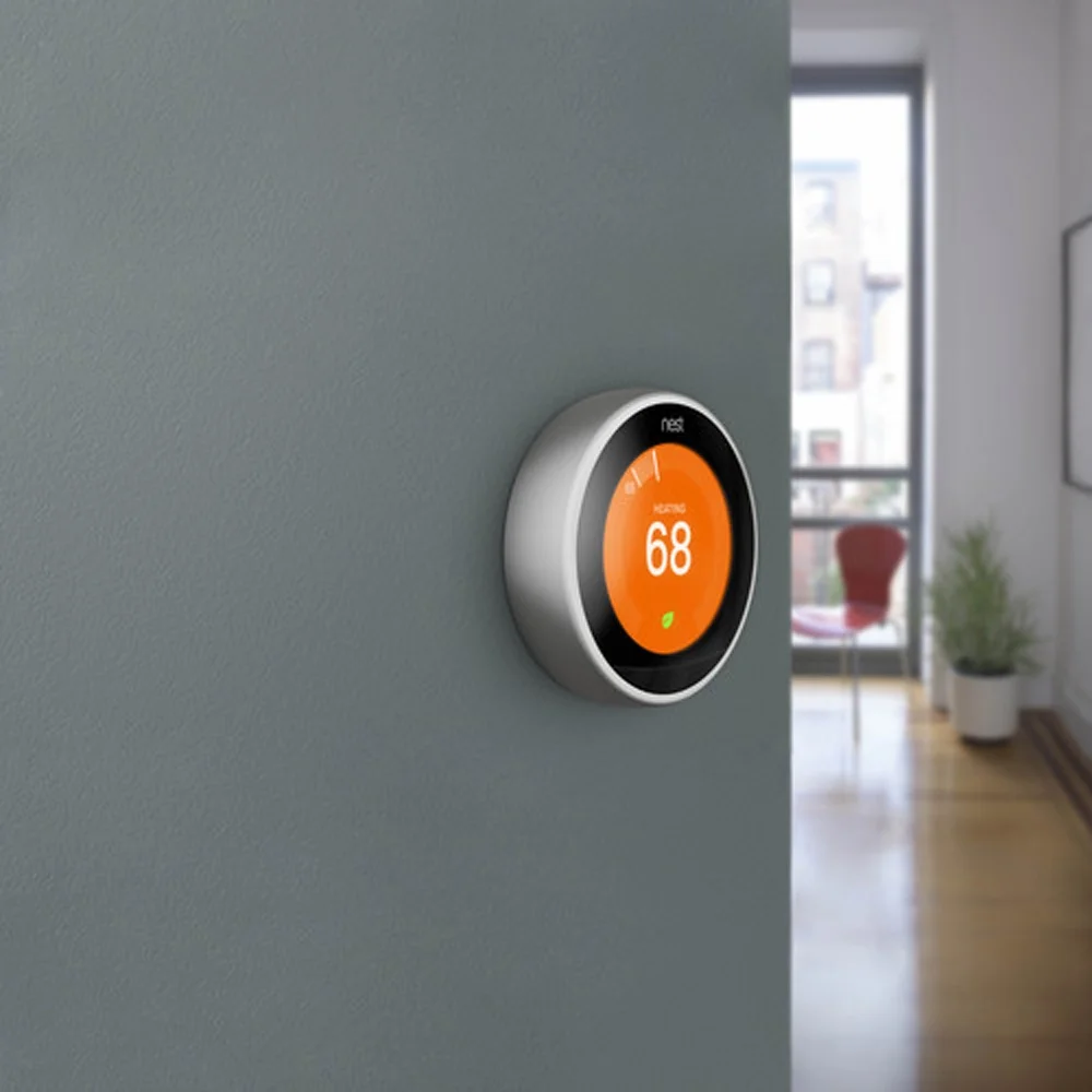 Google Nest Learning Smart Thermostat - 3rd Generation - Stainless Steel T3007ES Bundle with Deco Essentials Wall Mount Plate Cover Kit for Google Nest Thermostat - Image 5