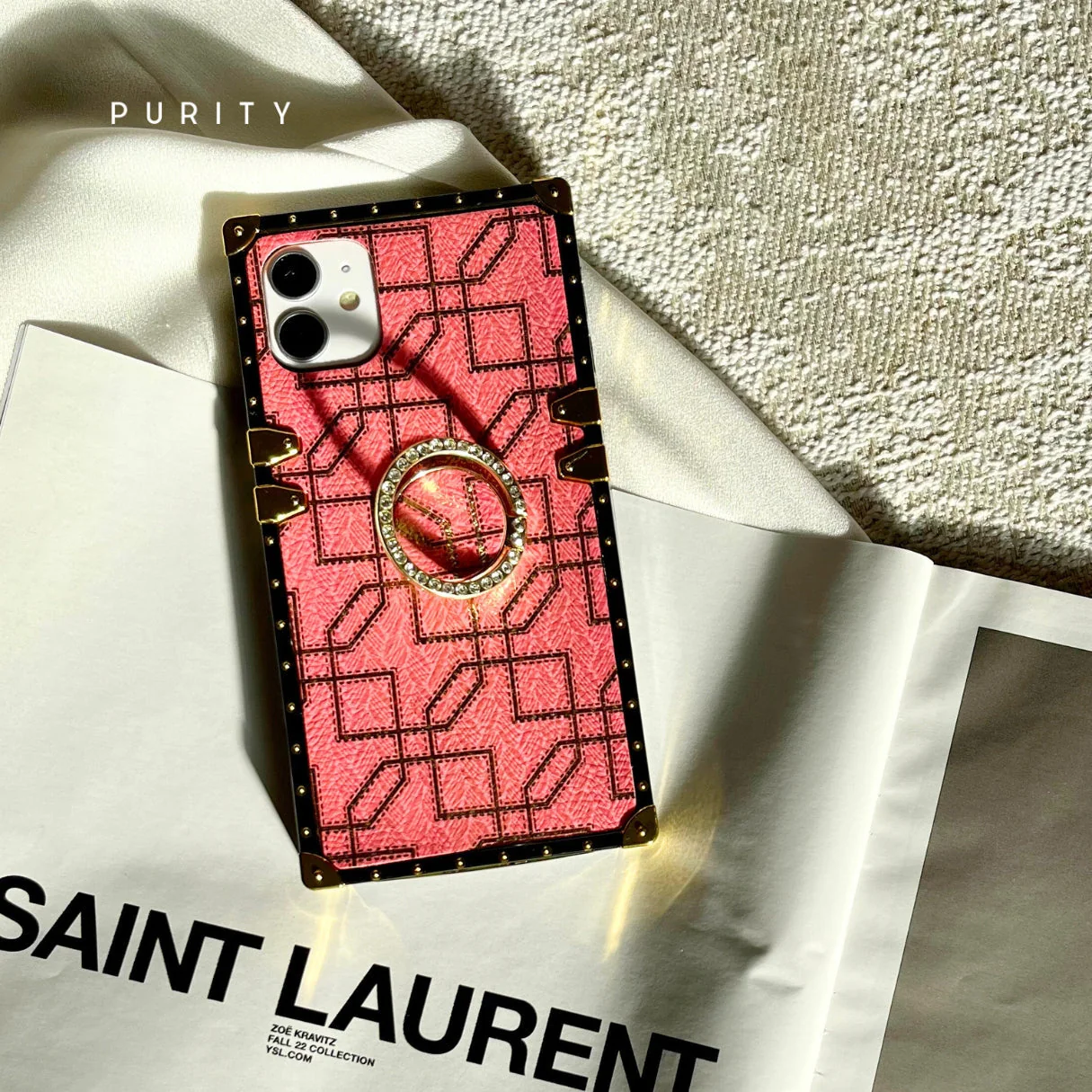 Samsung Case with Ring Peach - Wholesale & Influencer