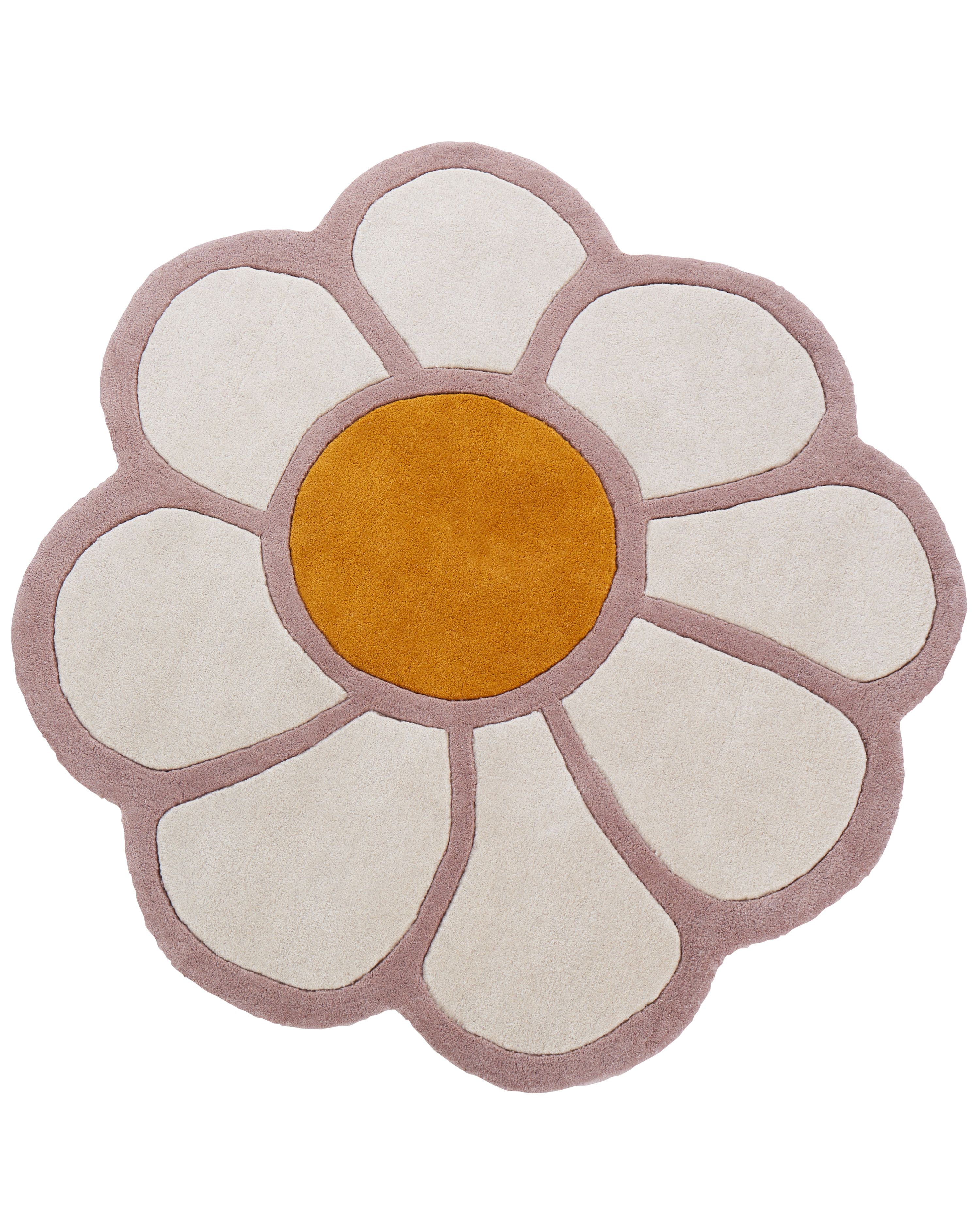 Kids Rug THUMBELINA Off-White ø 120 cm Wool