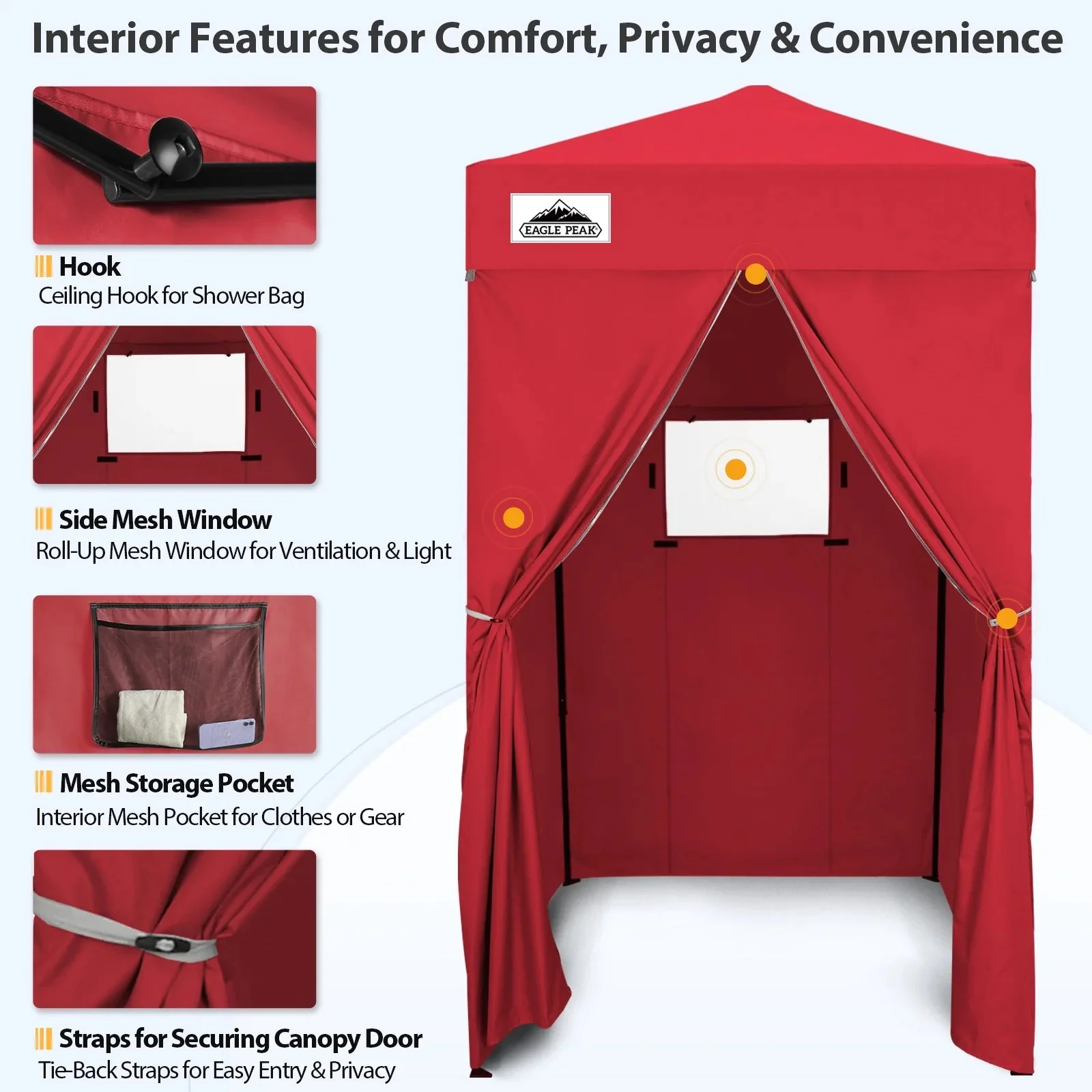 EAGLE PEAK Ultra Compact 4 ft x 4 ft Pop-Up Changing Room Canopy - Flex - Image 34 EAGLE PEAK Ultra Compact 4 ft x 4 ft Pop-Up Changing Room Canopy - Flex - Image 34