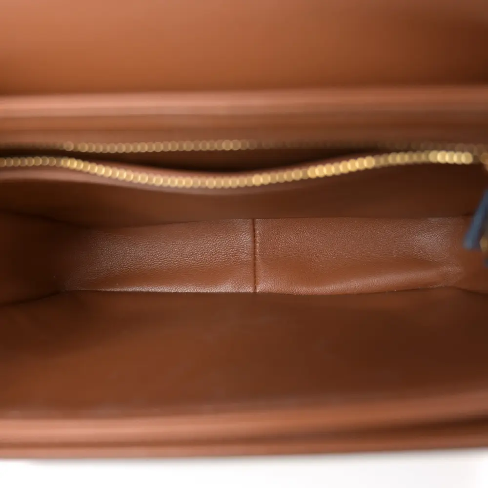 Celine Replica Handbags in Tan Calfskin Leather & Canvas1:1High-quality replica