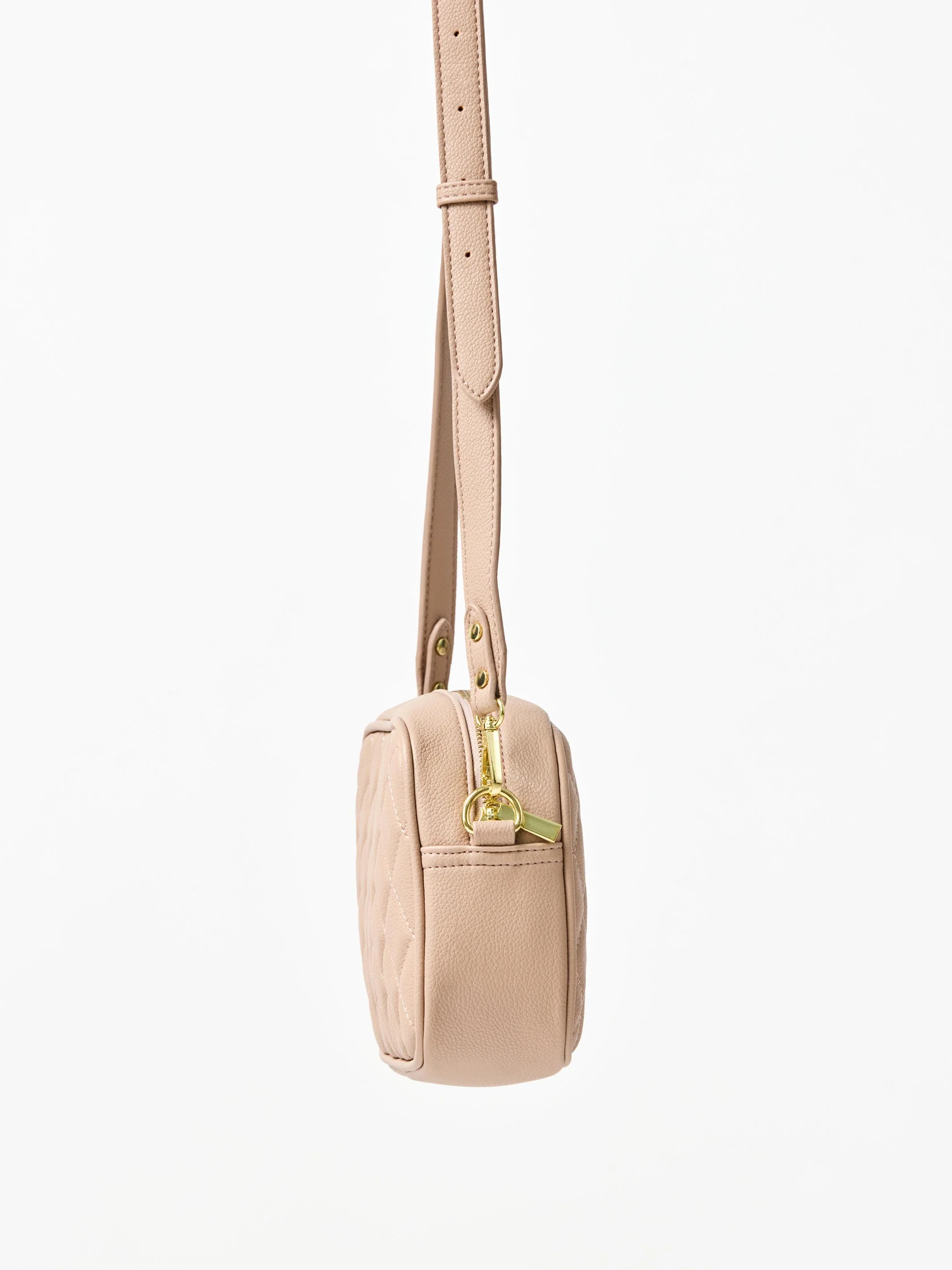 Essential Quilted Crossbody Bag | Tan