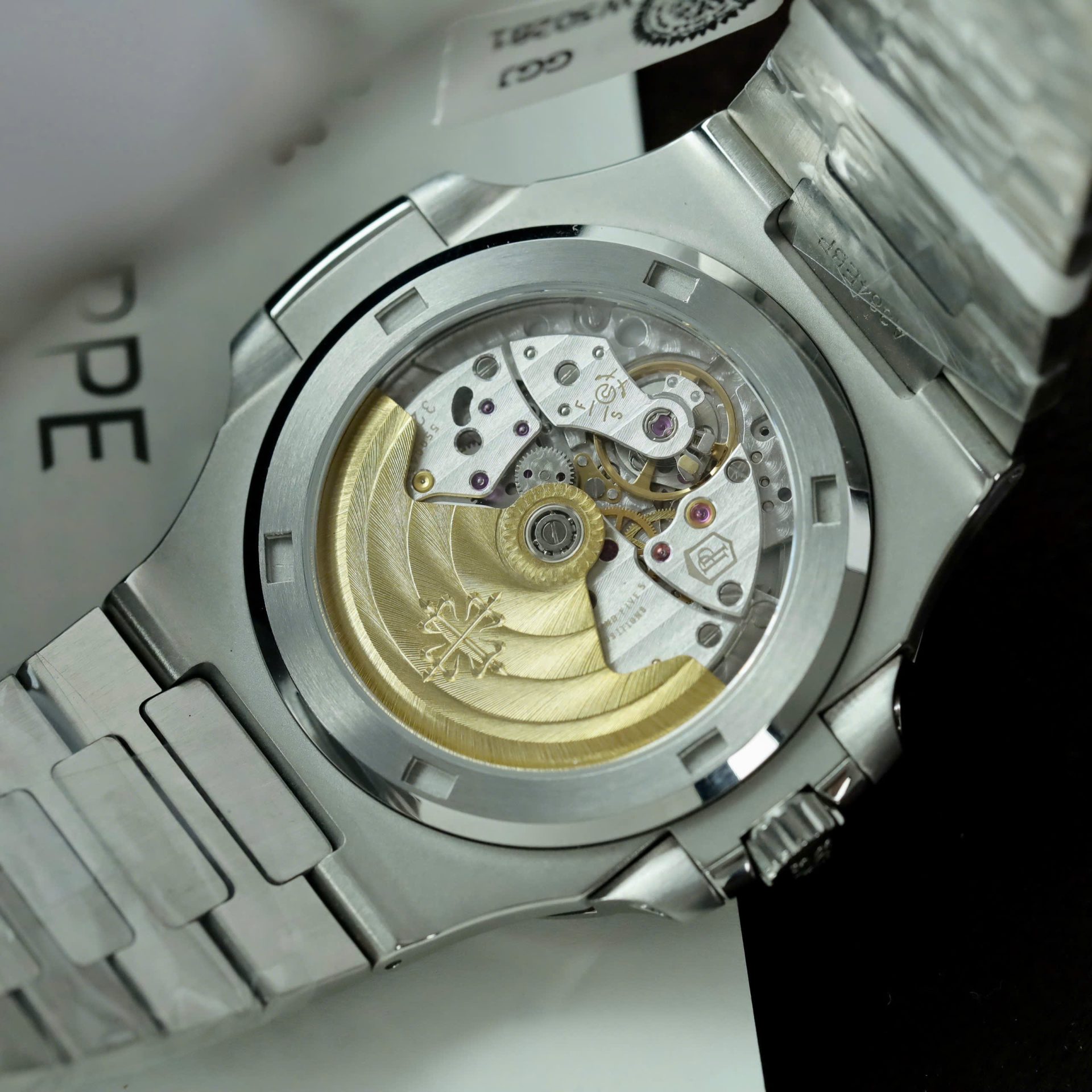 Patek Philippe Nautilus 5719 Best Copies Watch Diamonds Moissanite   Sapphire Baguette Custom 40mm - Top club