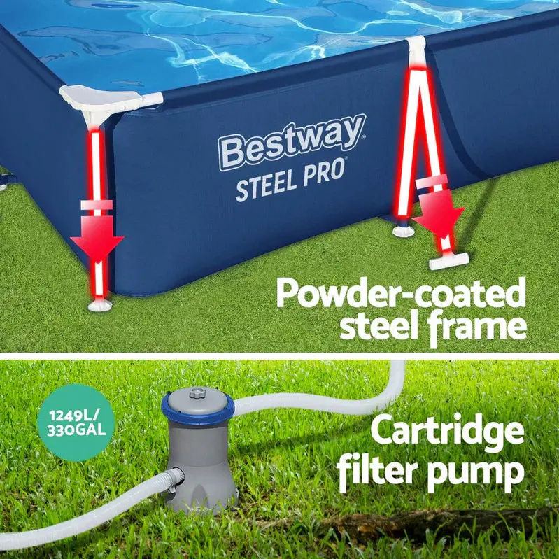 Bestway Steel-Frame Above-Ground Swimming Pool With Filter Pump - Rust-Resistant Build - Image 6 Bestway Steel-Frame Above-Ground Swimming Pool With Filter Pump - Rust-Resistant Build - Image 6