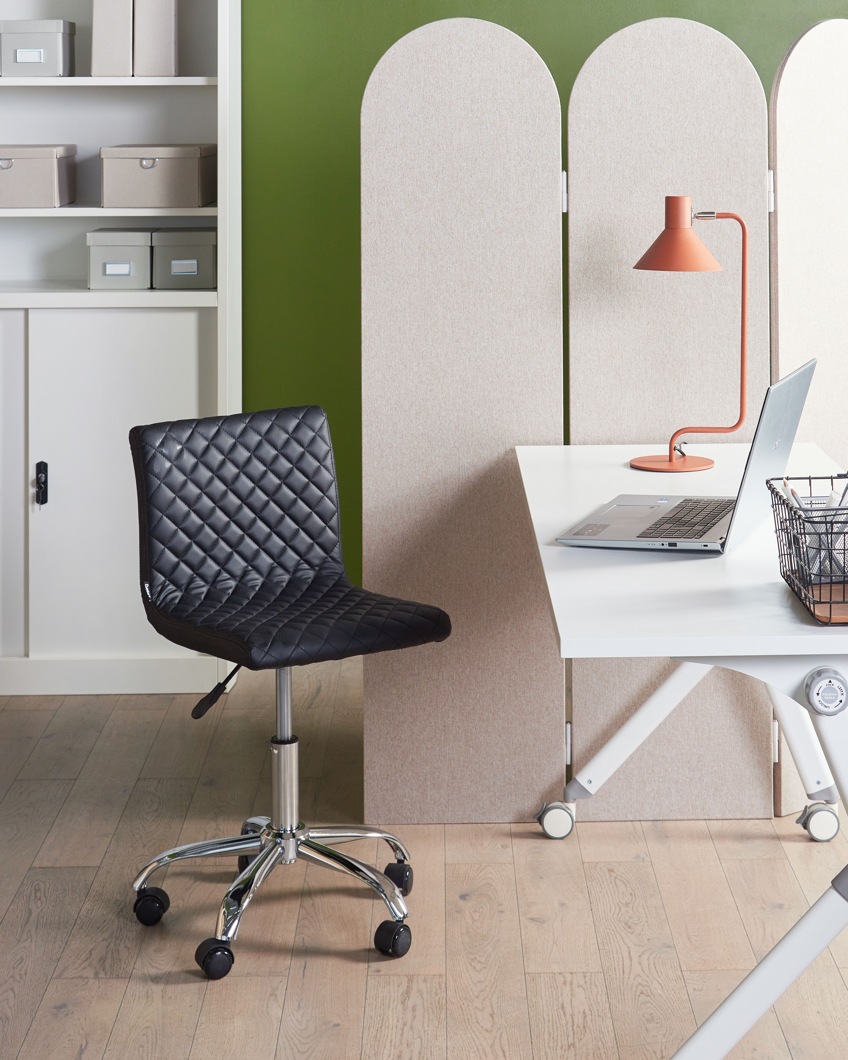Desk Chair ORLANDO Faux Leather Black