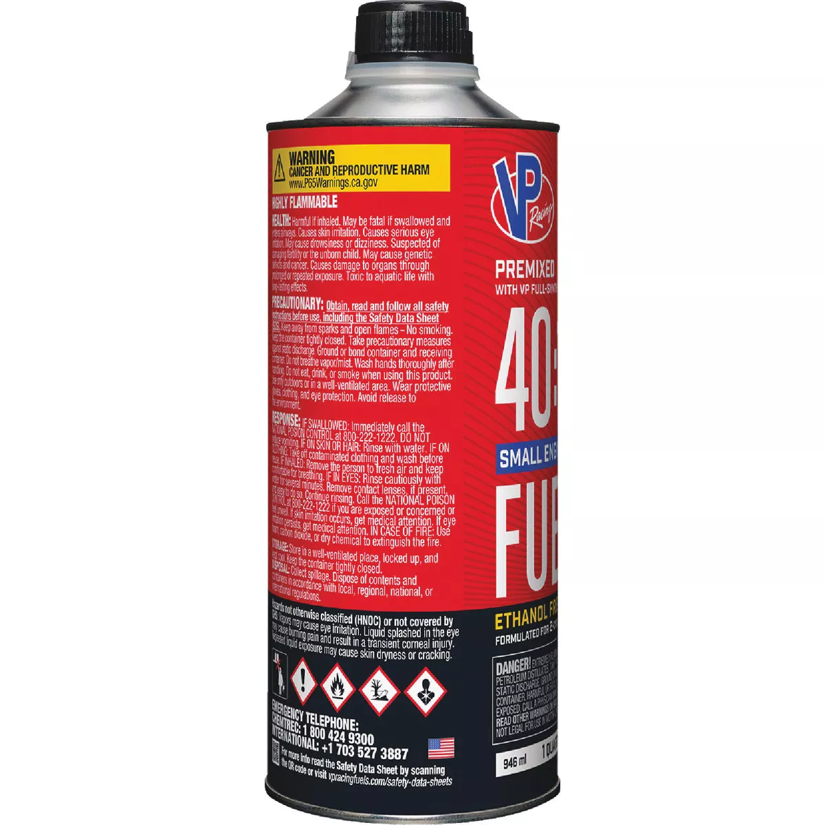 VP Racing Fuels 32 Oz. 40:1 Ethanol-Free Gas & Oil Pre-Mix