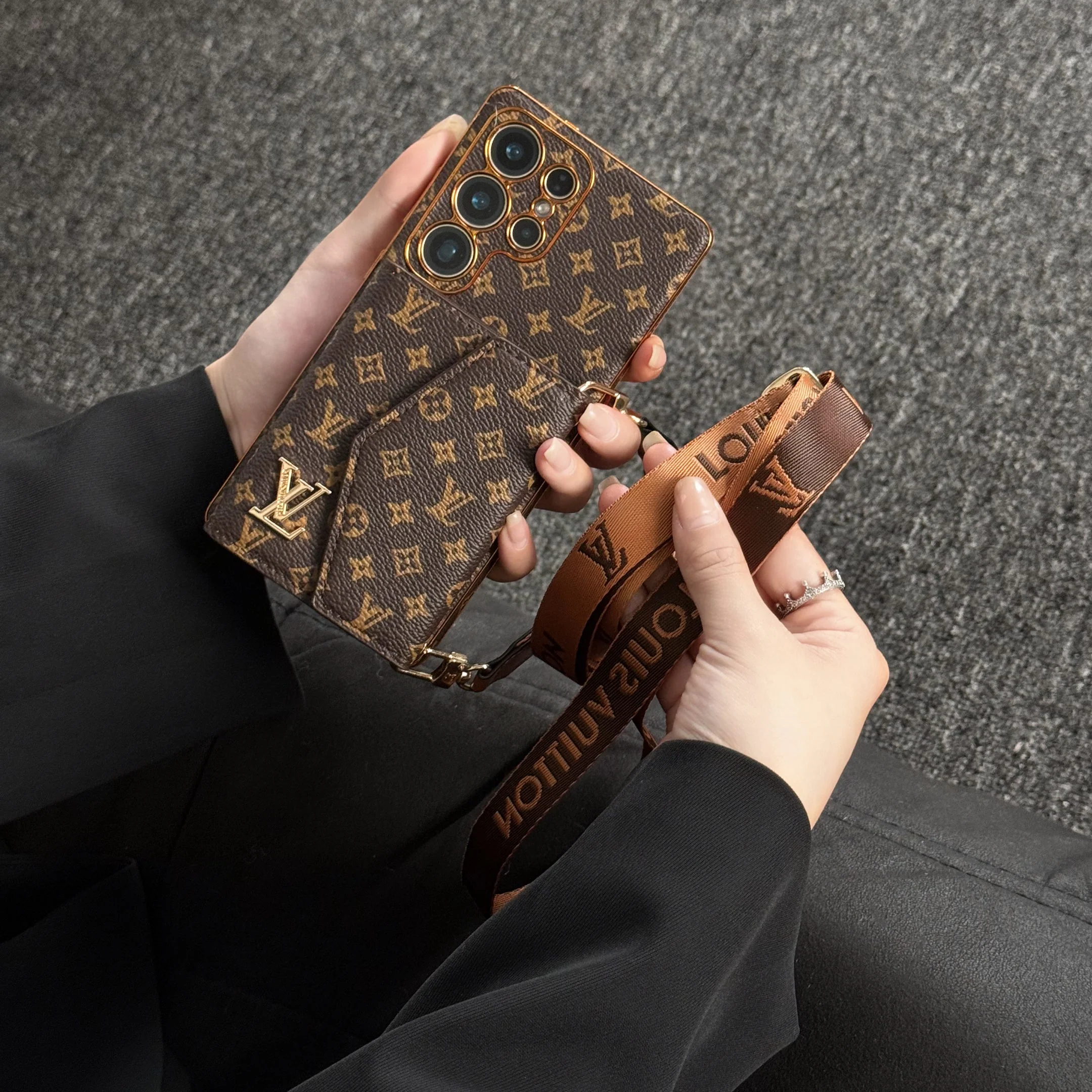 Advanced Leather Samsung Phone Case with Wallet and Strap. - Wholesale & Influencer