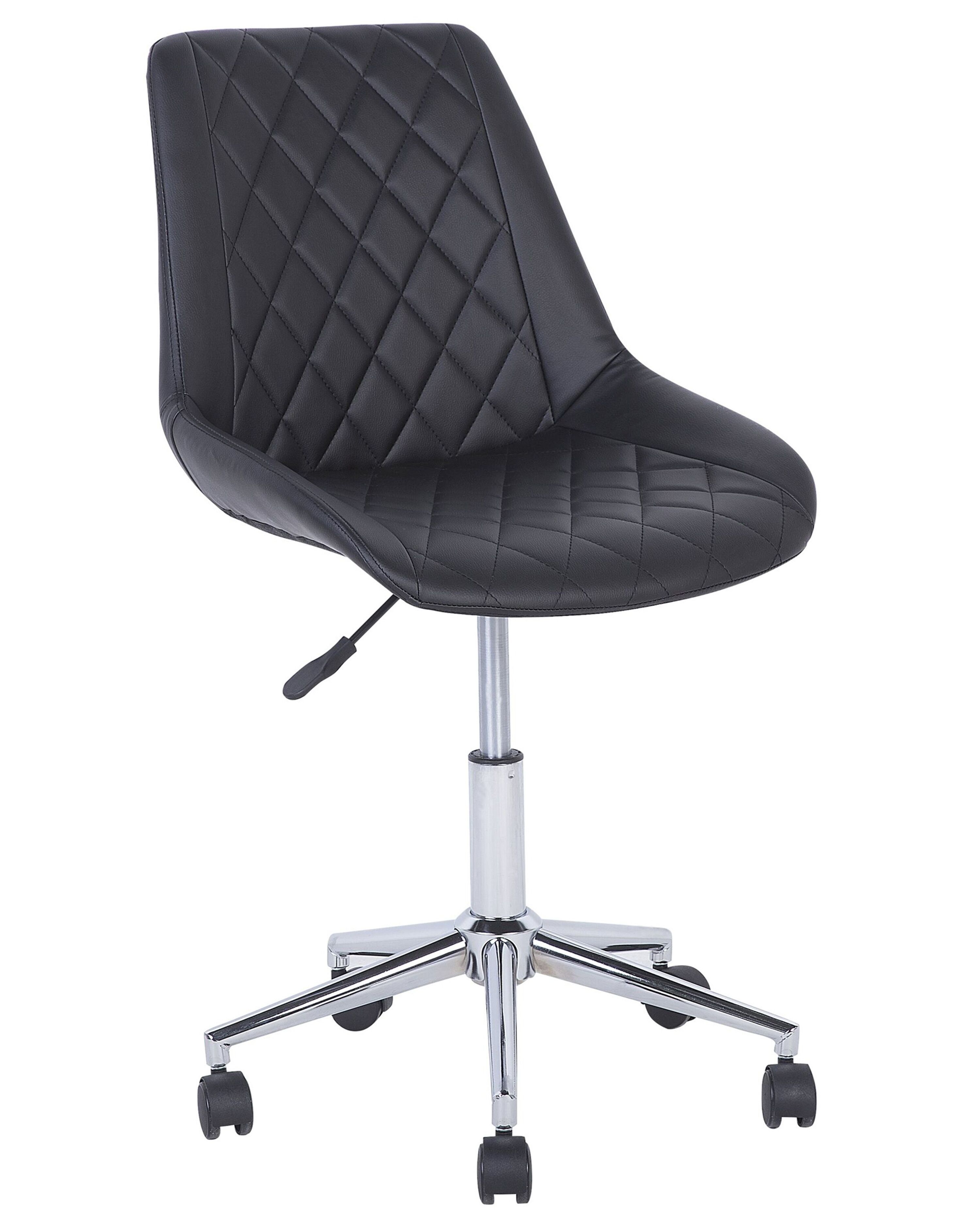 Desk Chair MARIBEL Faux Leather Black