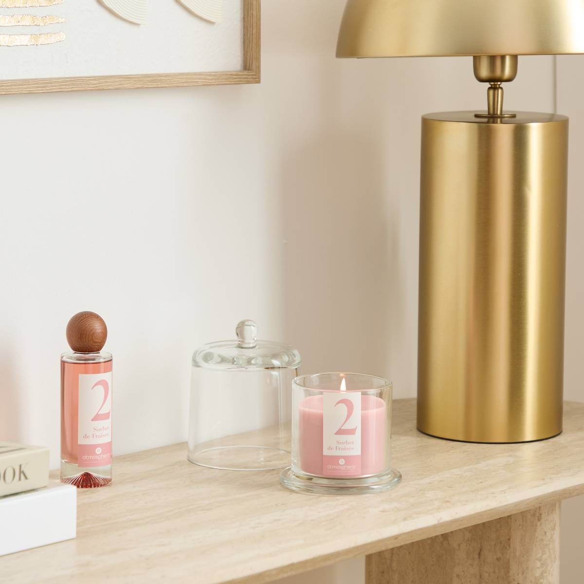 Scented Candle "Numia" Gourmet Scent, Strawberry, 240g