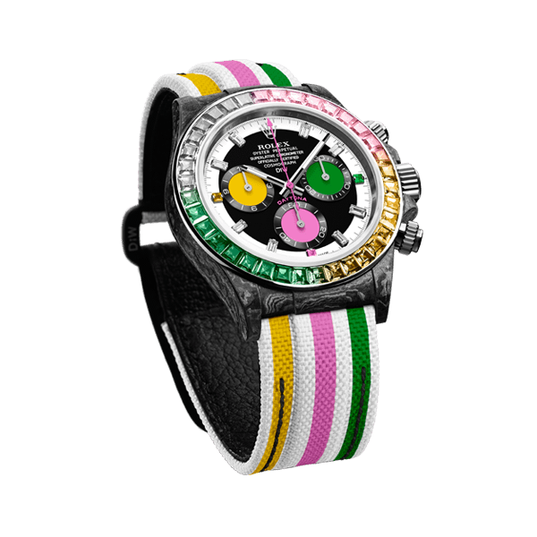 ROLEX Diw Daytona carbon rainbow candy 40mm carbon(1:1 replica) - Top club