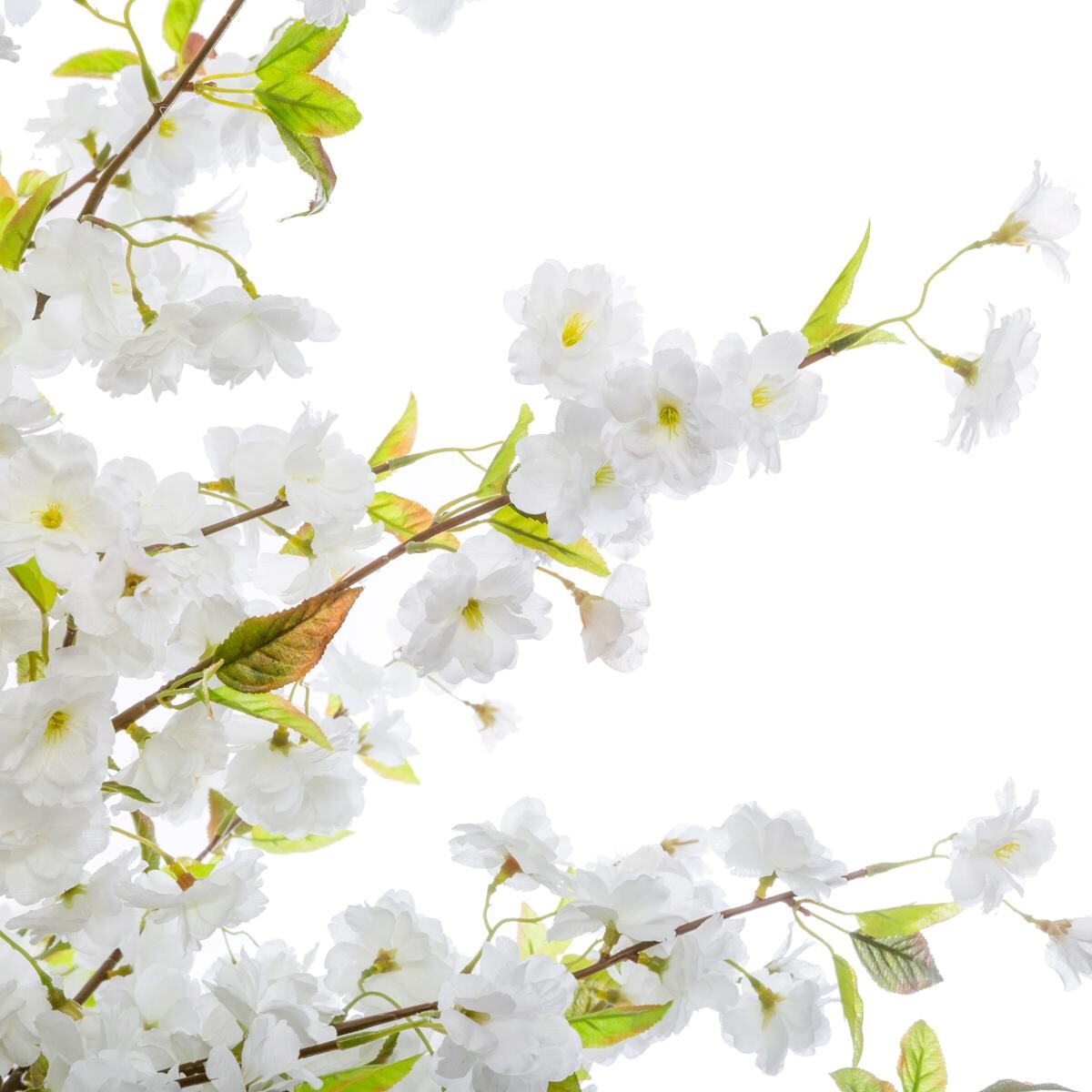 Artificial white cherry tree White, H.200 cm