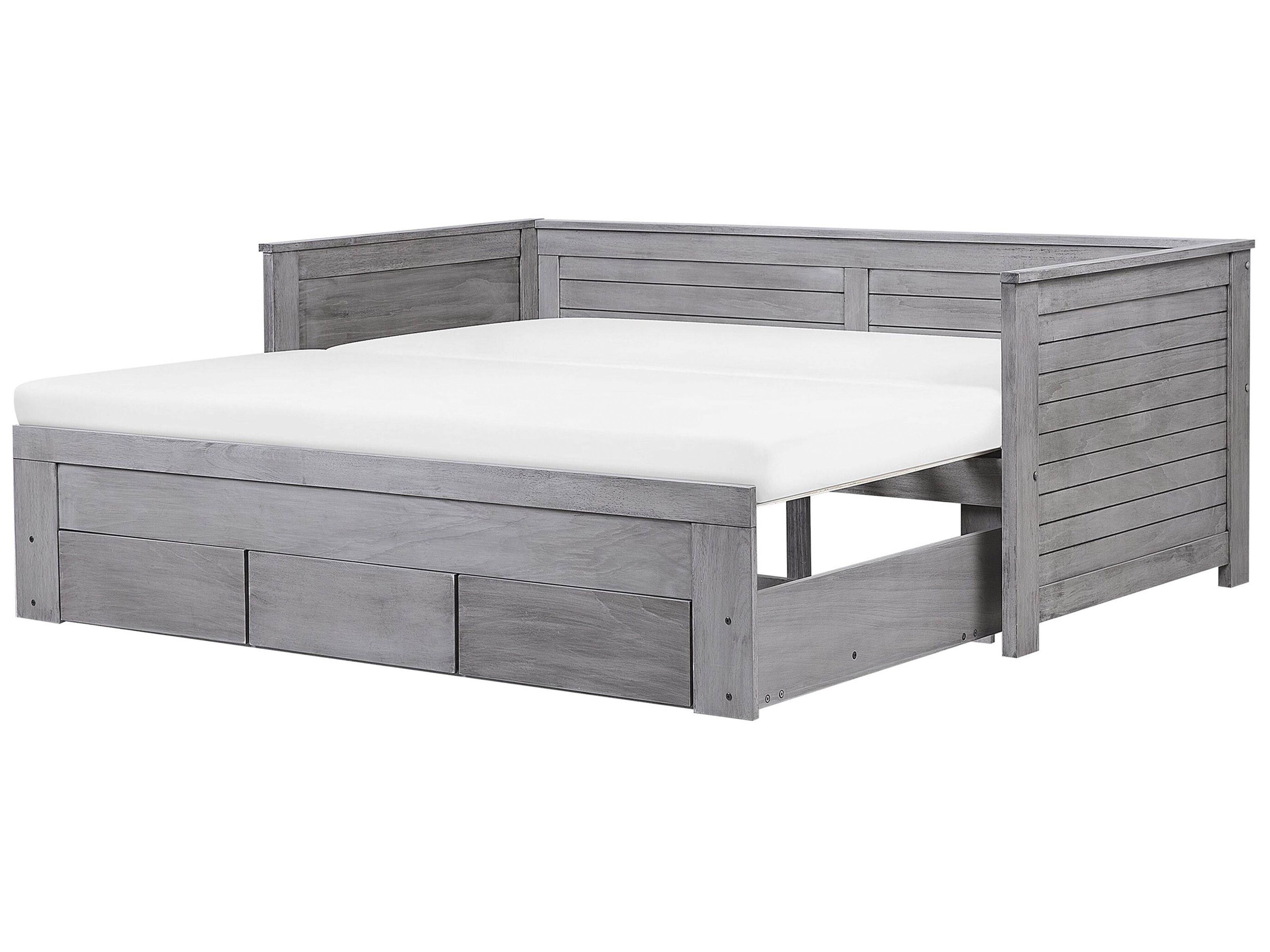 Bed with Storage Drawers Wood CAHORS 90 x 200 cm (EU Single) Grey
