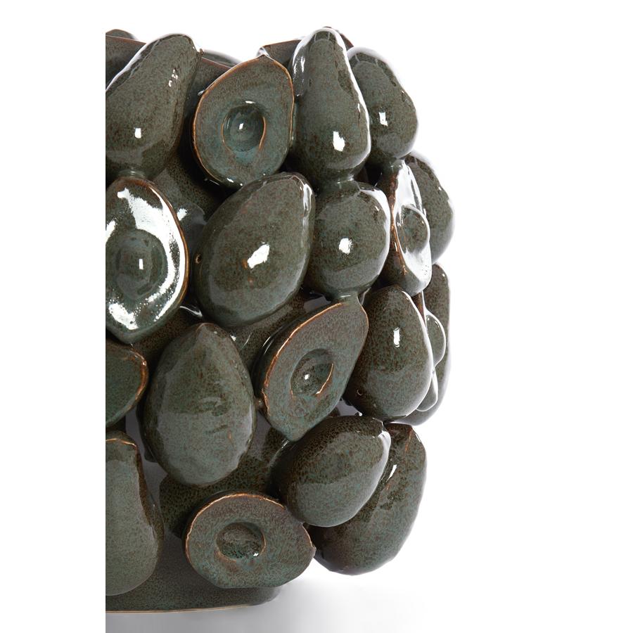 Light & Living - Avocado vaas keramiek L - bruin groen