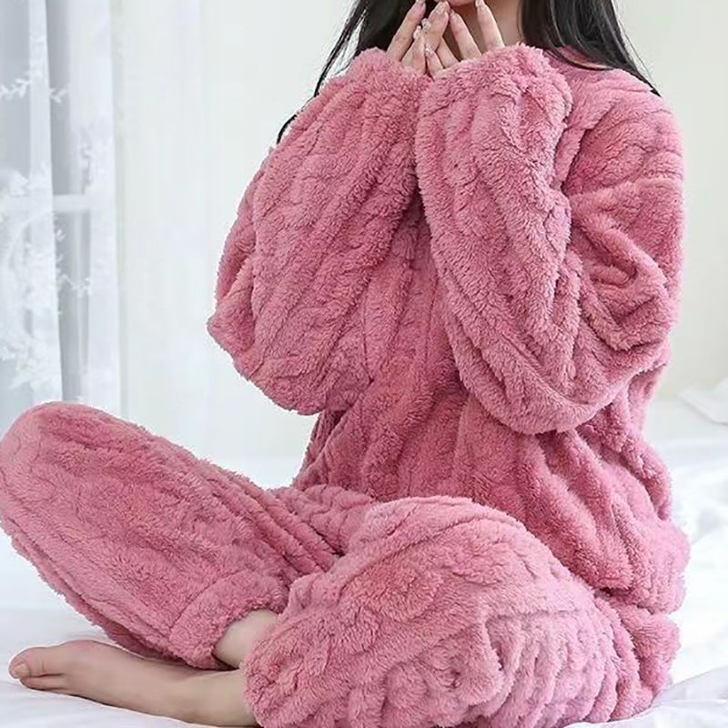 VelvetWarmte | Luxe Geribbelde Fluwelen Pyjama Set voor de Herfst