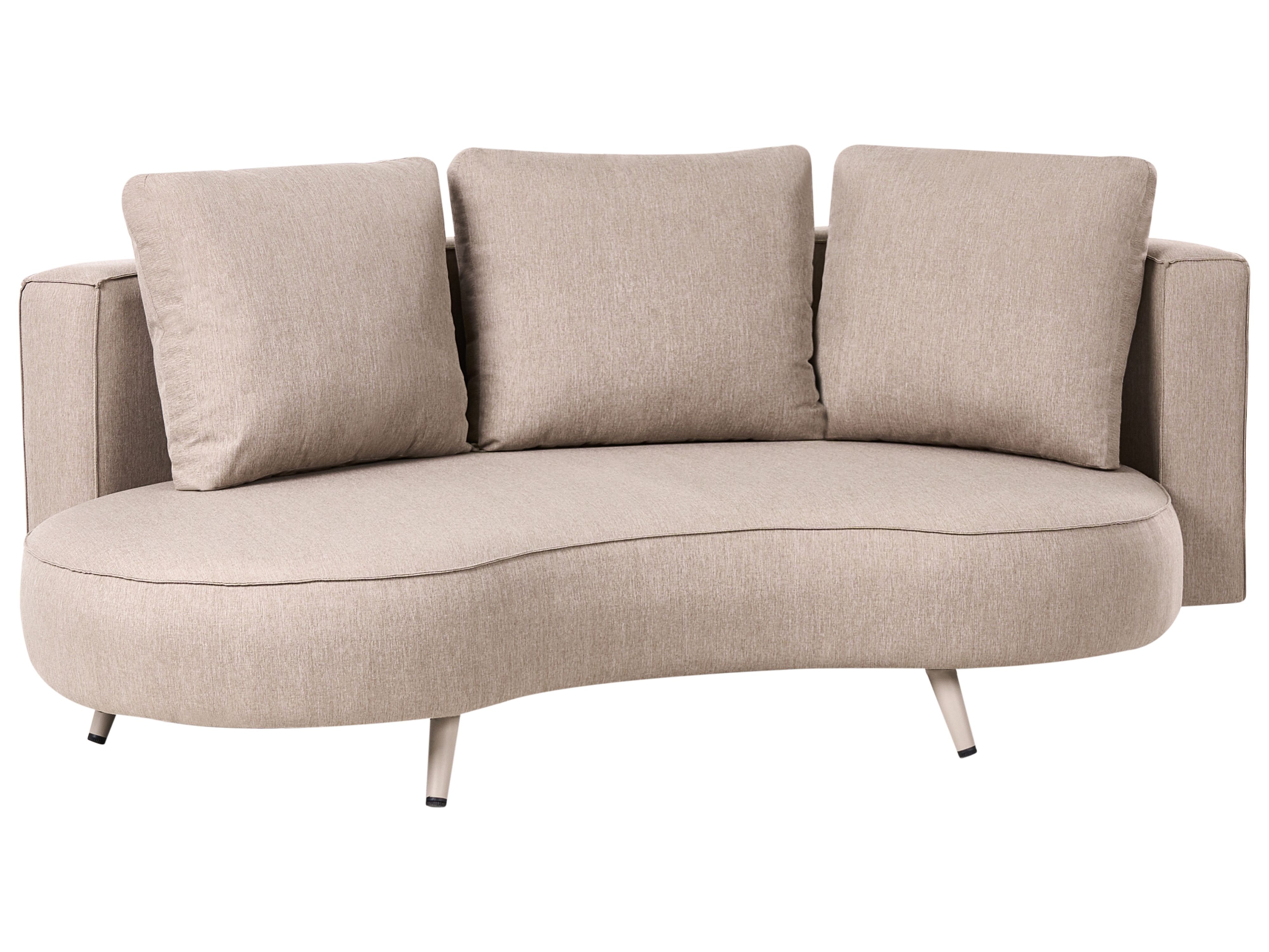 Garden Sofa 3 Seater PARORI Left Hand Beige