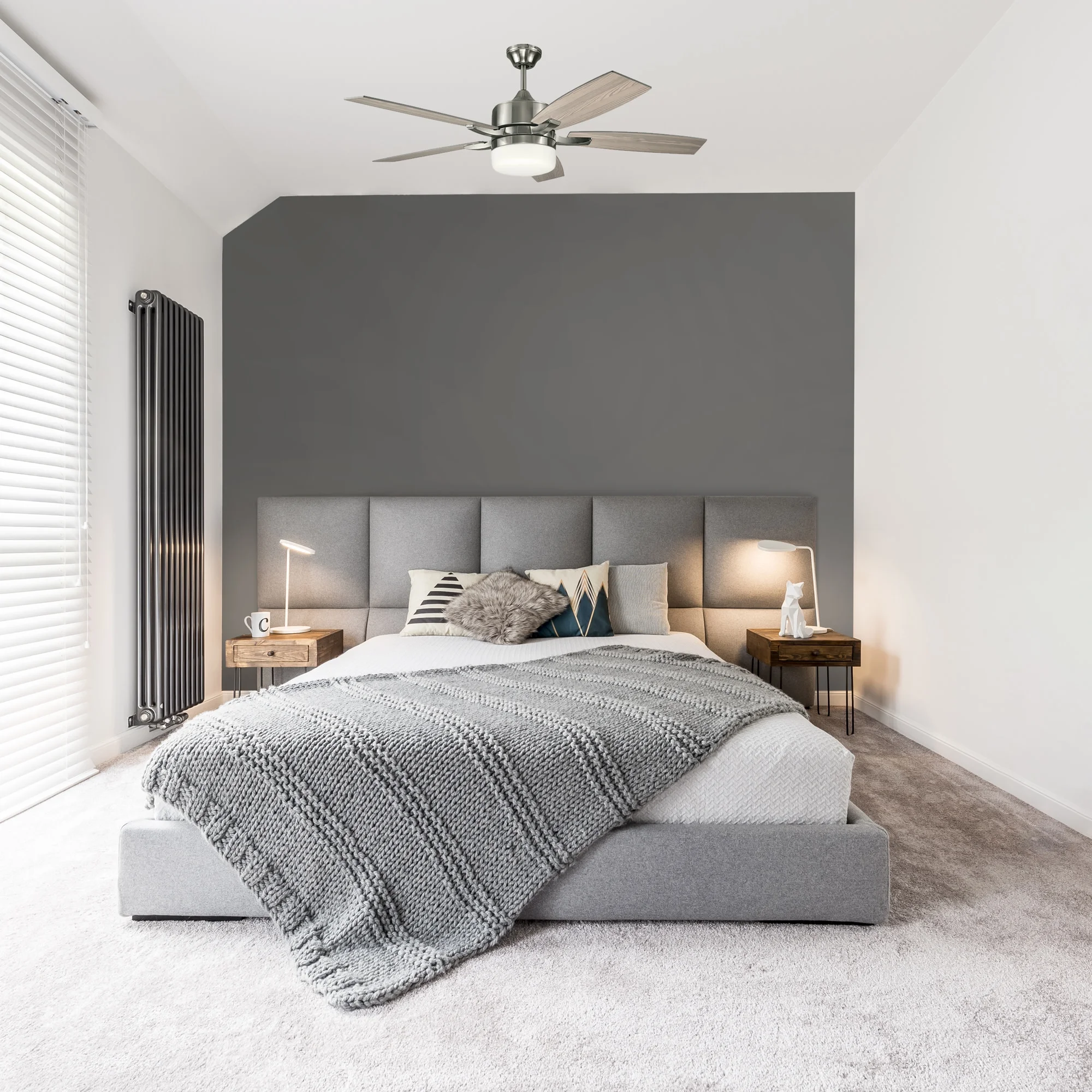 Design House Grayson LED Ceiling Fan in Brushed Nickel, 52-Inch
