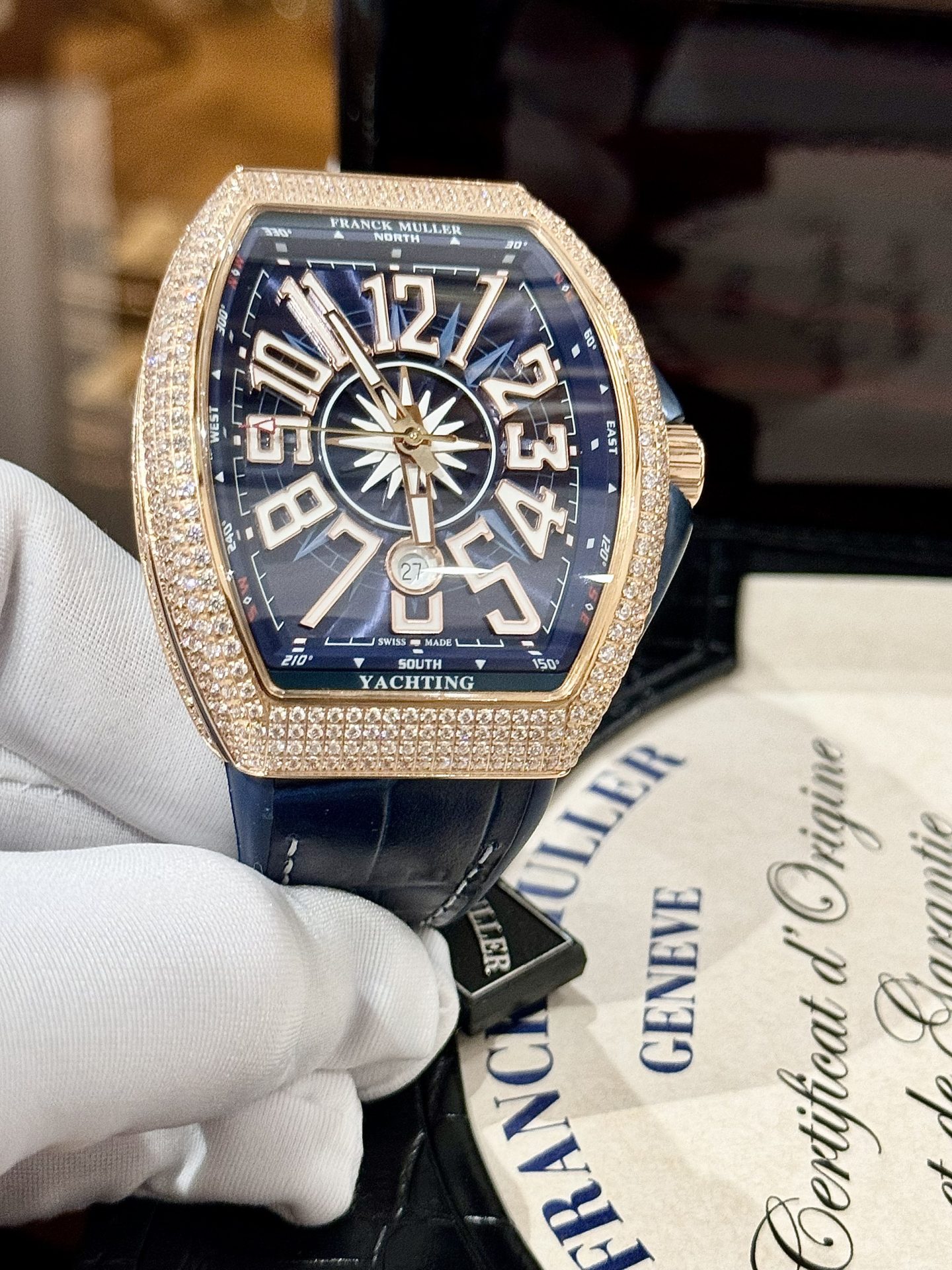 Franck Muller Replica 11 Watch Vanguard Yachting V45 SC DT Blue ABF 45mm - Elite Watch Atelier