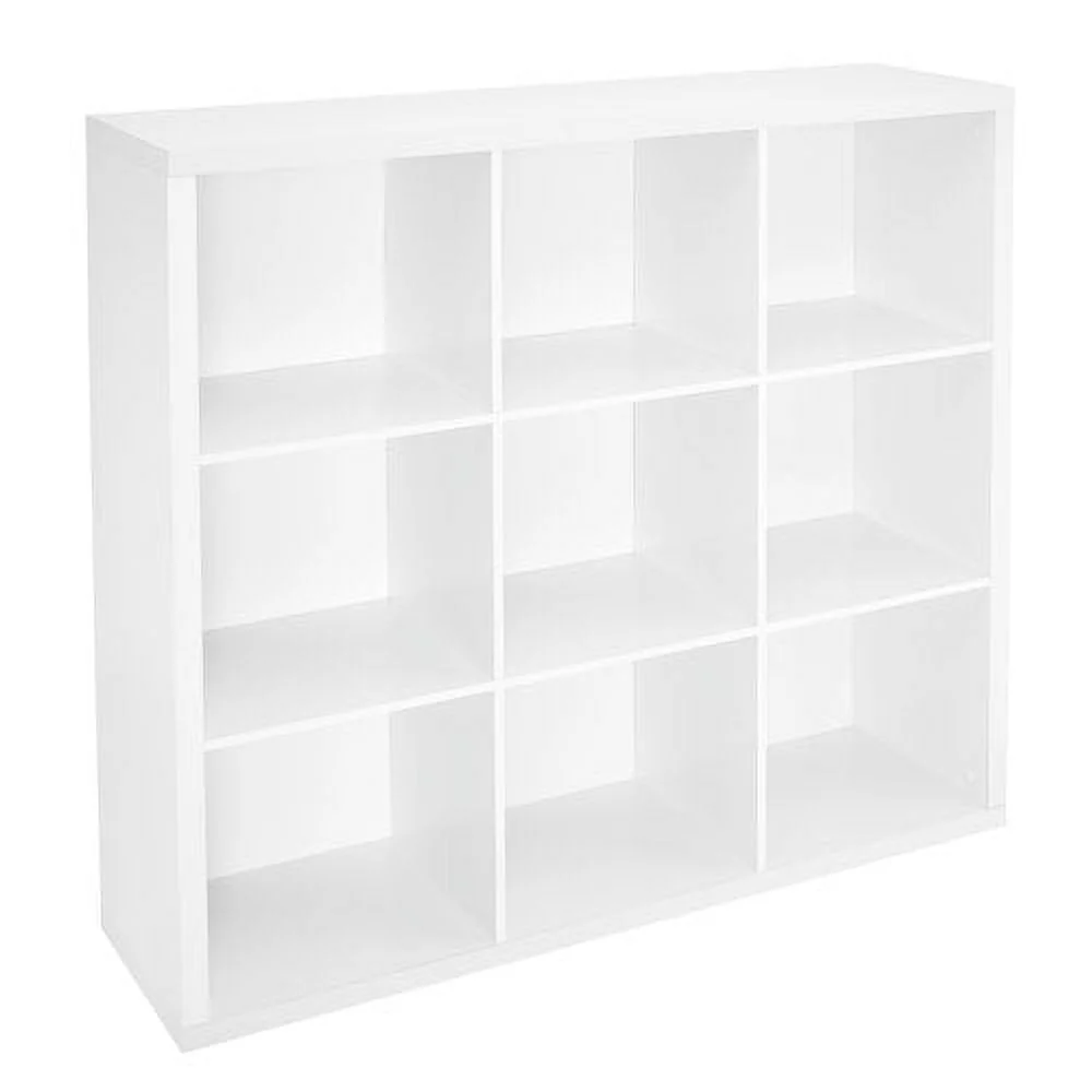 ClosetMaid 9 Cube Storage Shelf Bookshelf Organizer with Back Panel, Gray - Image 5