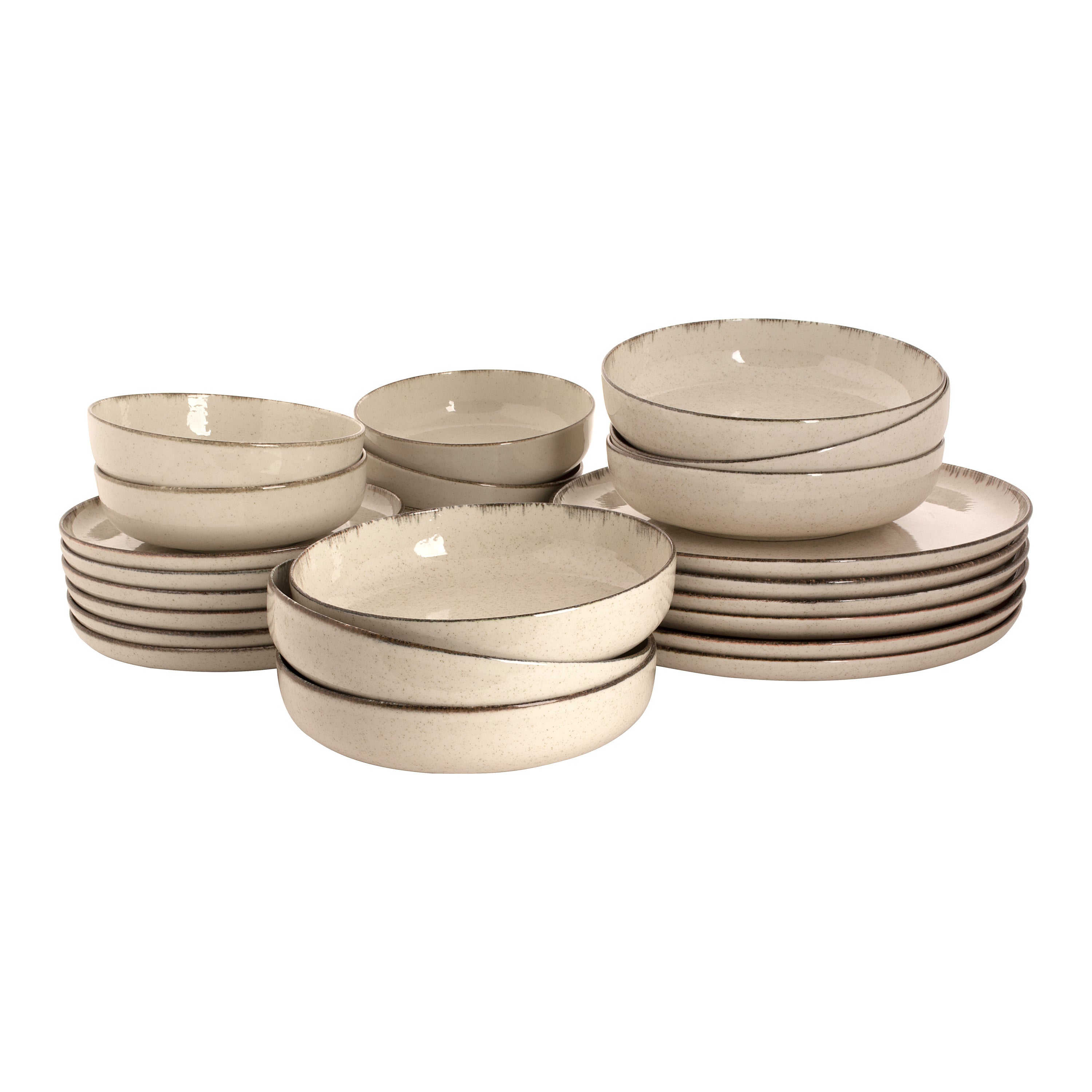 Blokker Loods Serviesset 24-delig - Glans Beige
