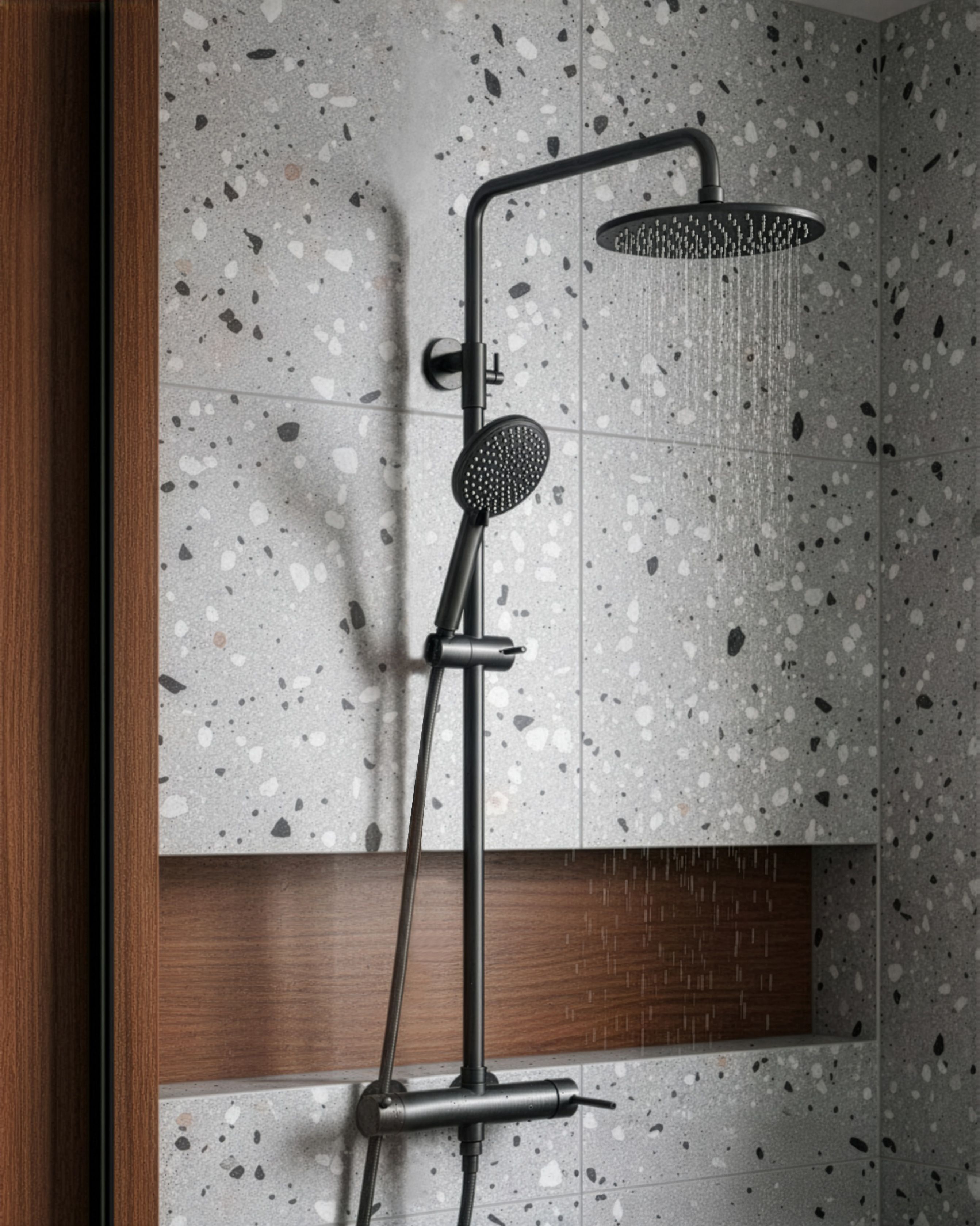 Mixer Shower Set with Rainshower PUYEHUE Black
