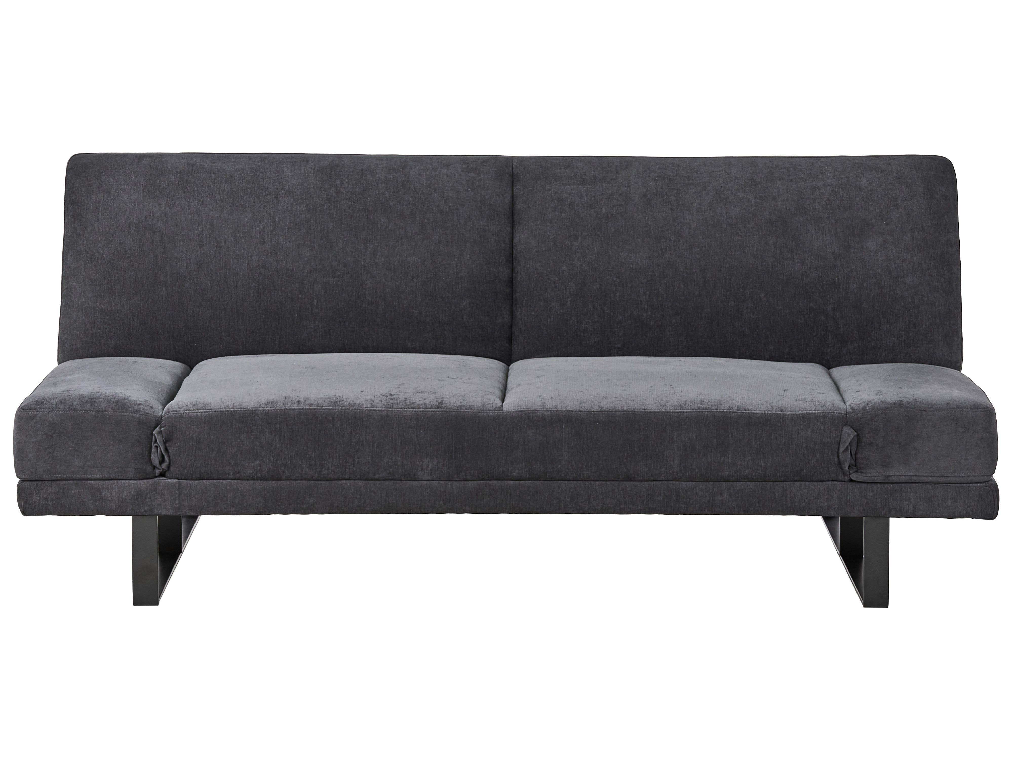 Sofa Bed 2 Seater YORK Chenille Black