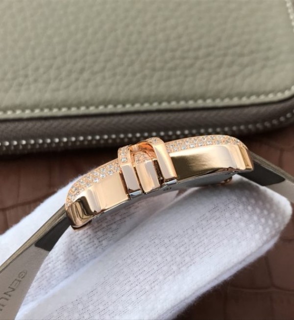 Replica Cartier High Jewelry Watches RG WJ306014 White Dial Brown Fabric Strap - Top club
