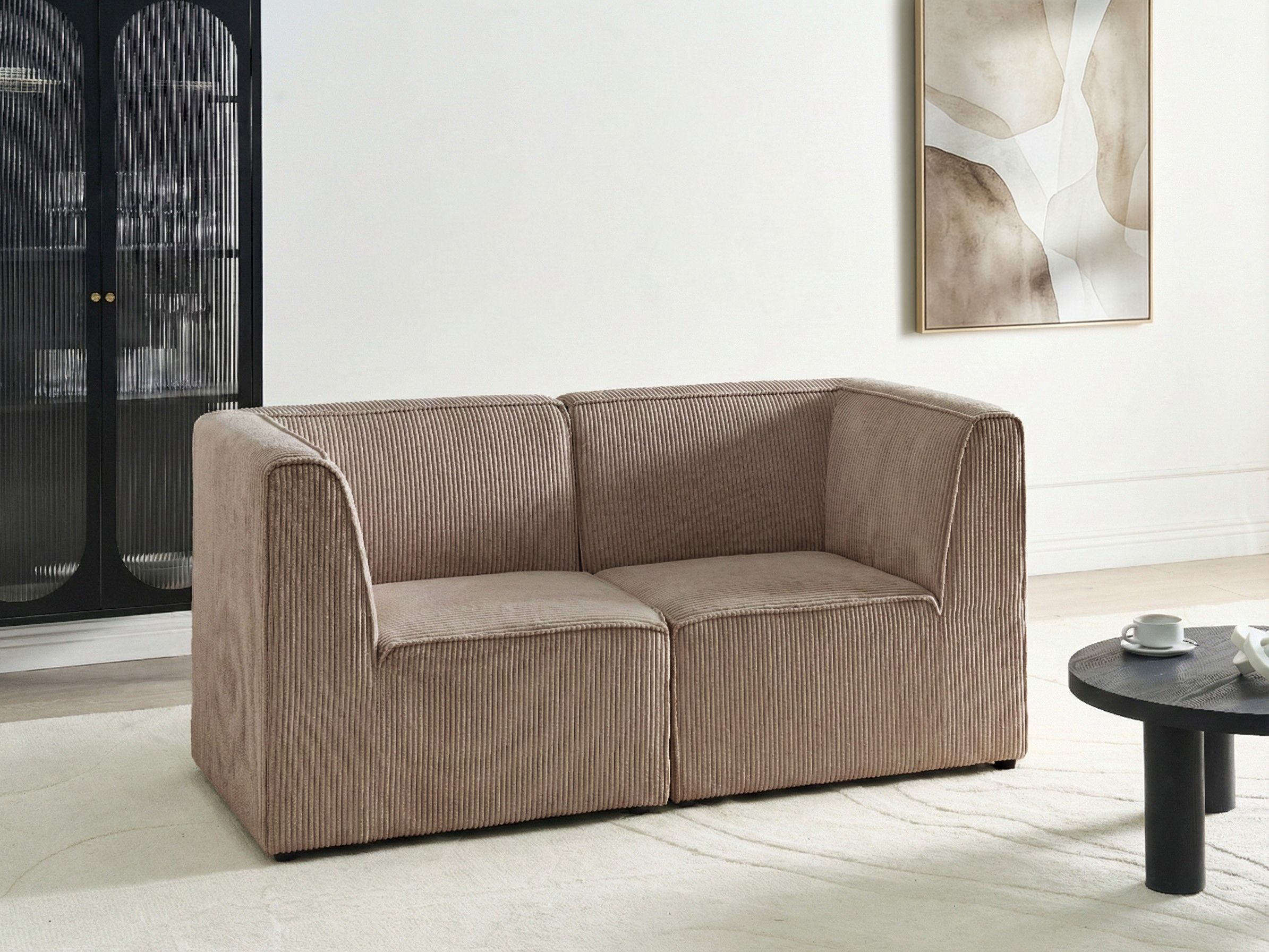 Modular Sofa 2 Seater LEMVIG Corduroy Sand Beige