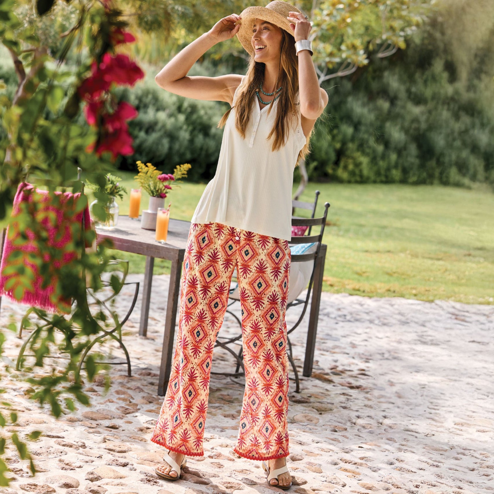 Zola Eyelet Pants - Sundance Clothing