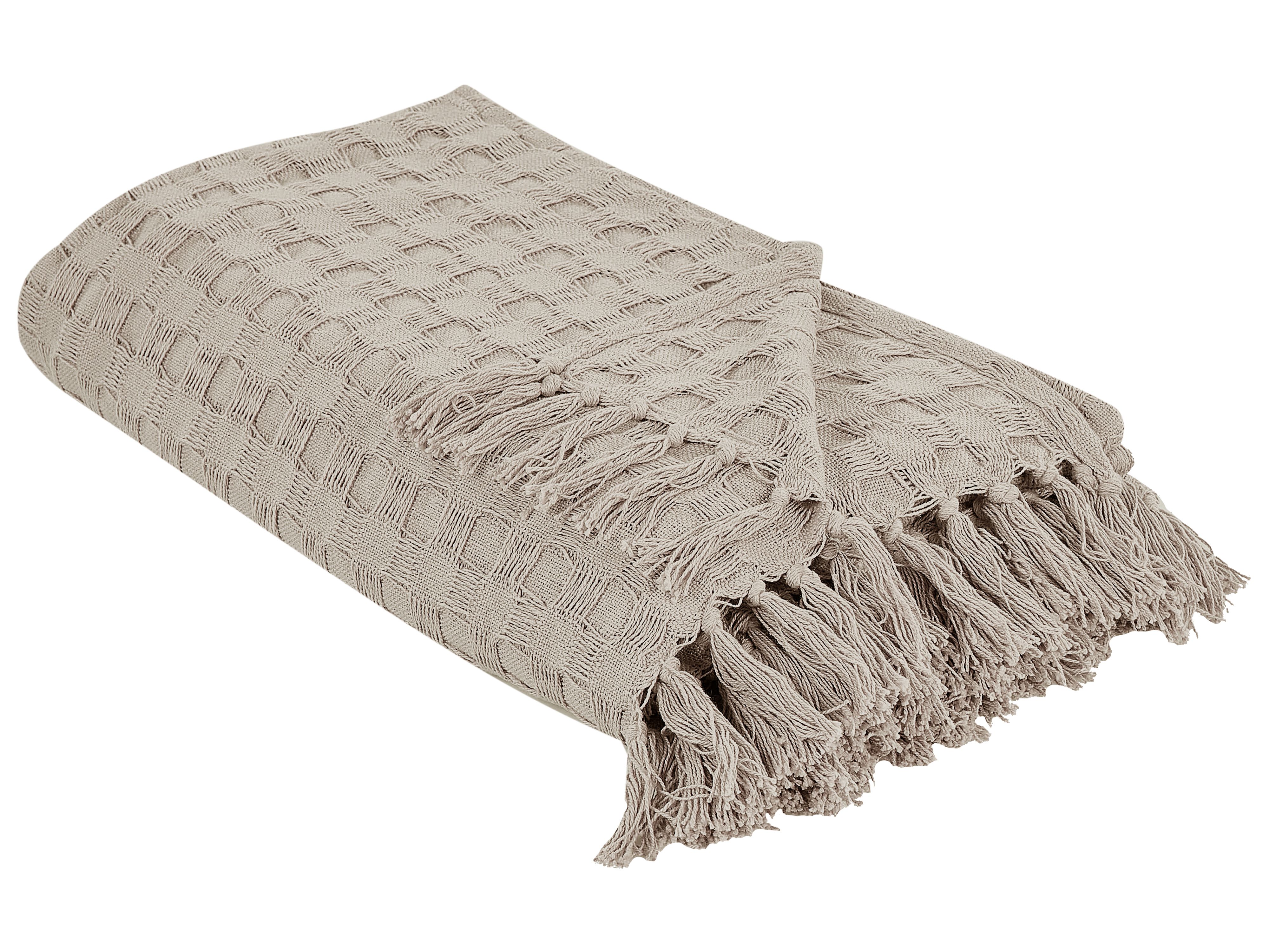 Bedspread BERE Cotton 220 x 240 cm Taupe