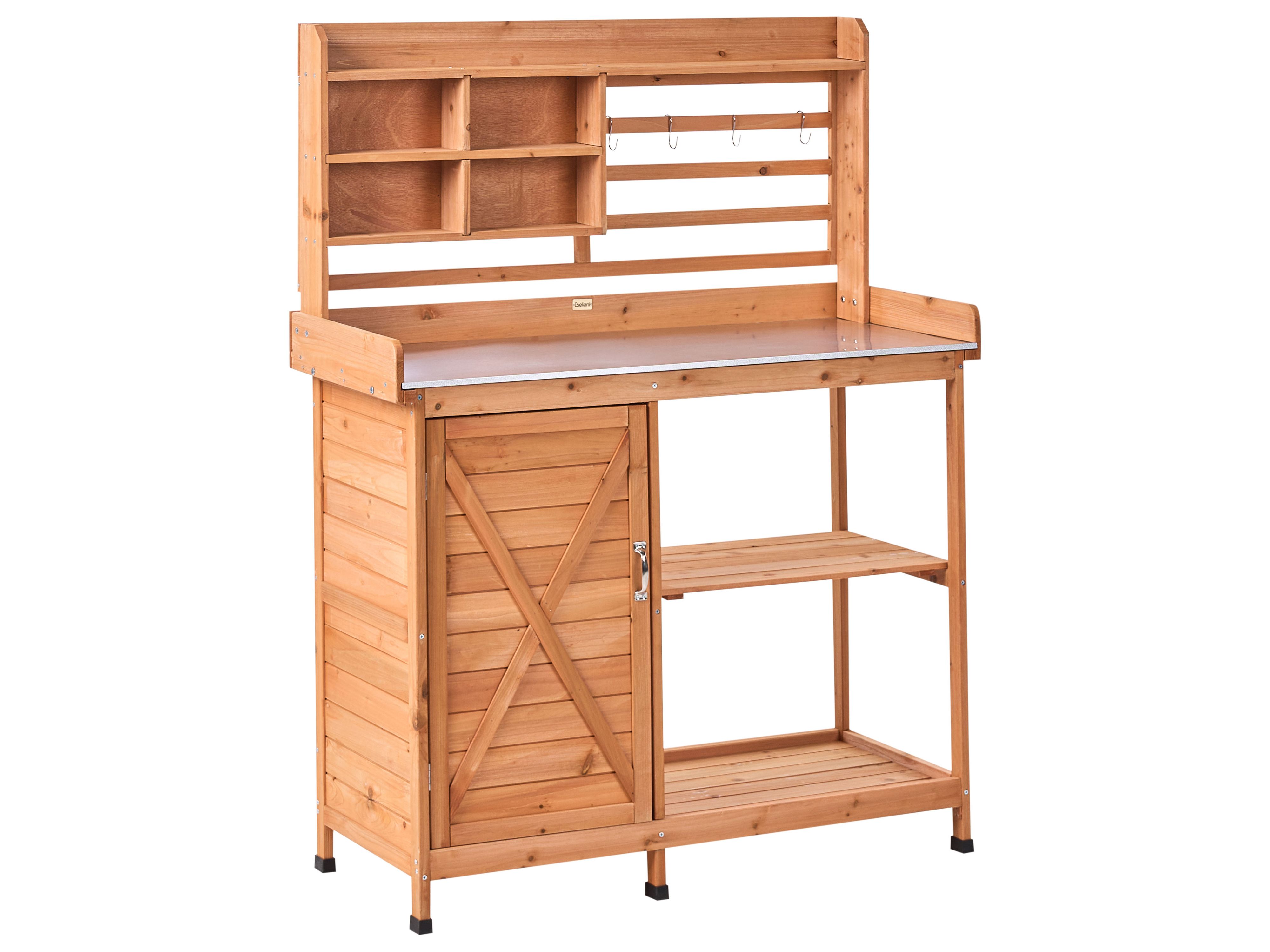 Potting Bench MELDOLA Fir Wood 113 cm 48 cm Light Brown