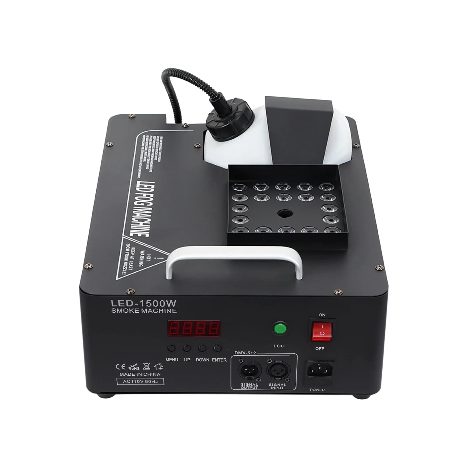 1500W Smoke Fog LED RGB DMX Vertical Spray Stage Light Fogger Effects Machine - Image 5 1500W Smoke Fog LED RGB DMX Vertical Spray Stage Light Fogger Effects Machine - Image 5