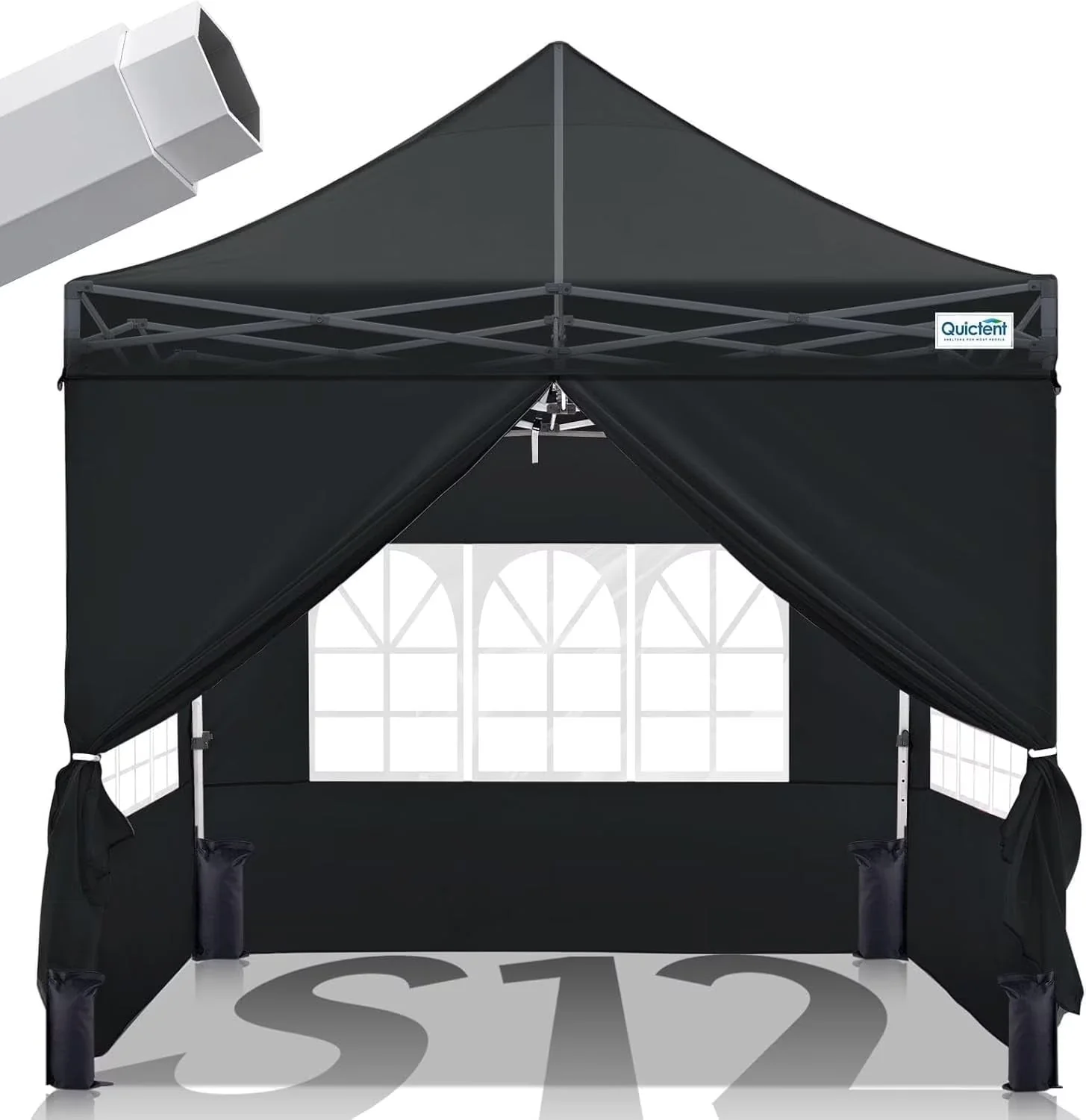 Quictent 10 x 10 ft Pop-Up Canopy Tent With Reflective Top, Fluorescent Rope And Vented Top - Image 3 Quictent 10 x 10 ft Pop-Up Canopy Tent With Reflective Top, Fluorescent Rope And Vented Top - Image 3