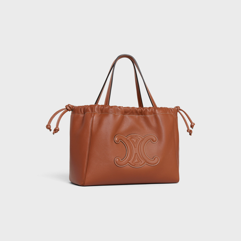 Replicate SMALL CABAS DRAWSTRING CUIR TRIOMPHE IN SMOOTH CALFSKIN TAN(1:1 replica)1:1High-quality replica