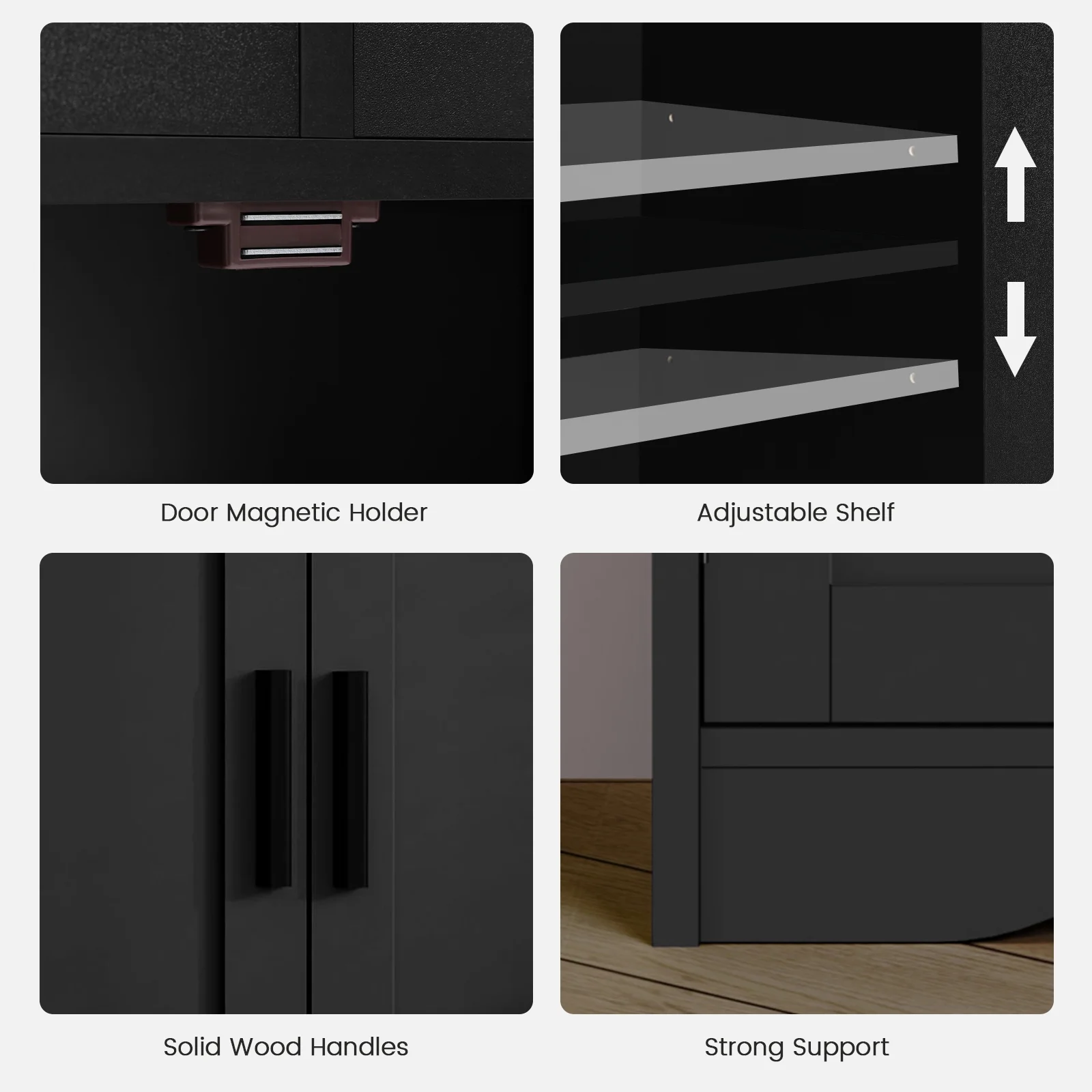 FANGSUM Rattan Storage Cabinet with 2 Drawers & 2 Shelves, Floor Cabinet for Living Room - Image 49