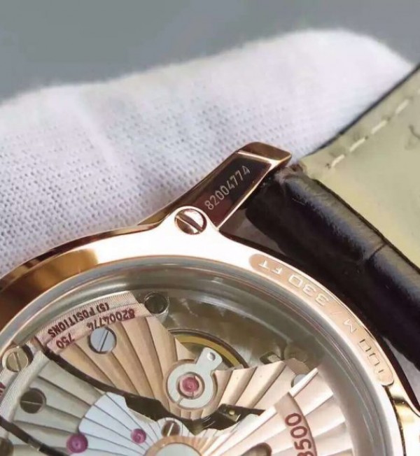 Replica Omega V6F De Ville Hour Vision Co-Axial 41mm RG White Dial Brown Leather Strap A8500 - Top club