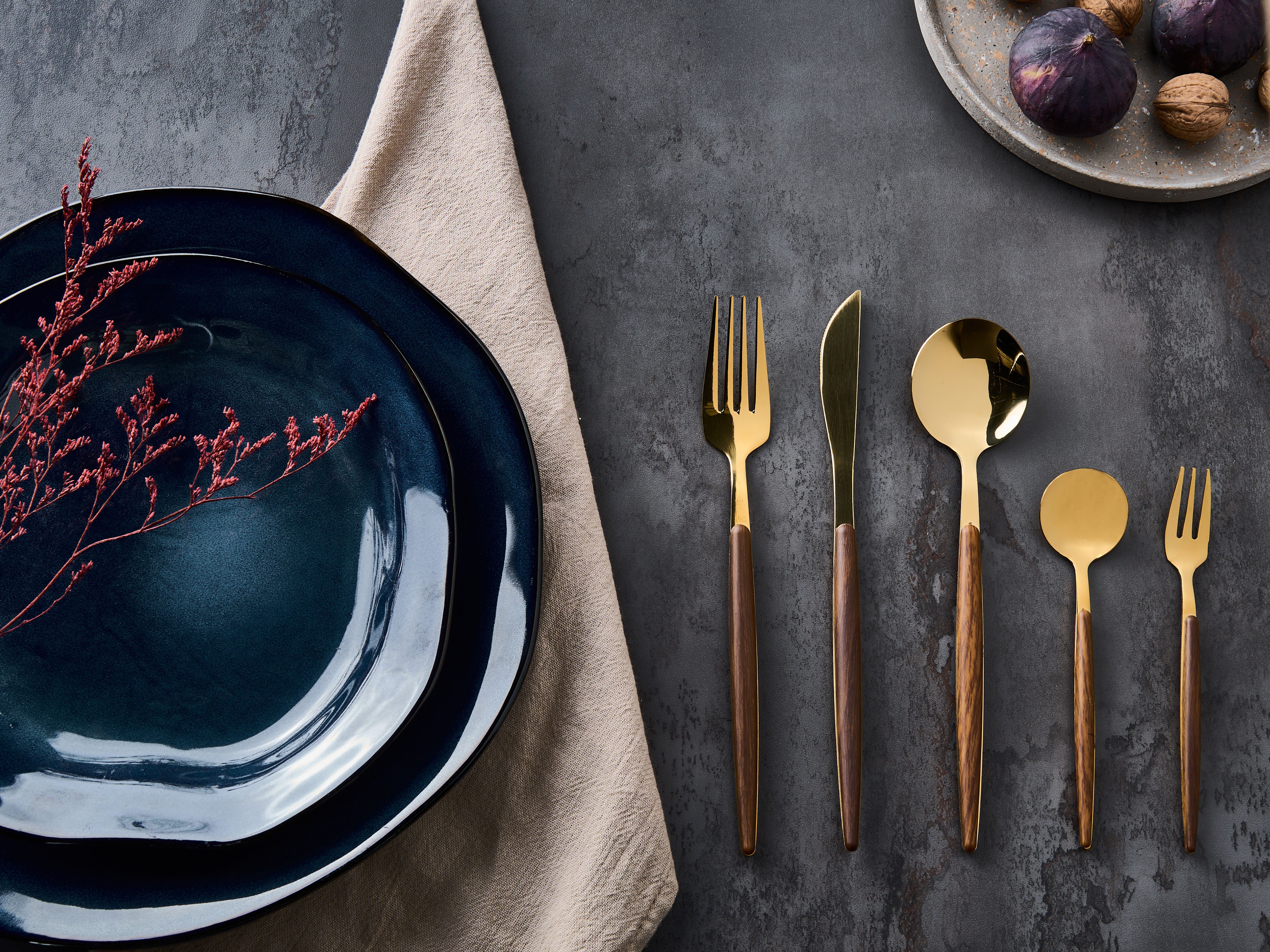 30 Piece Cutlery Set GEMELLI Gold