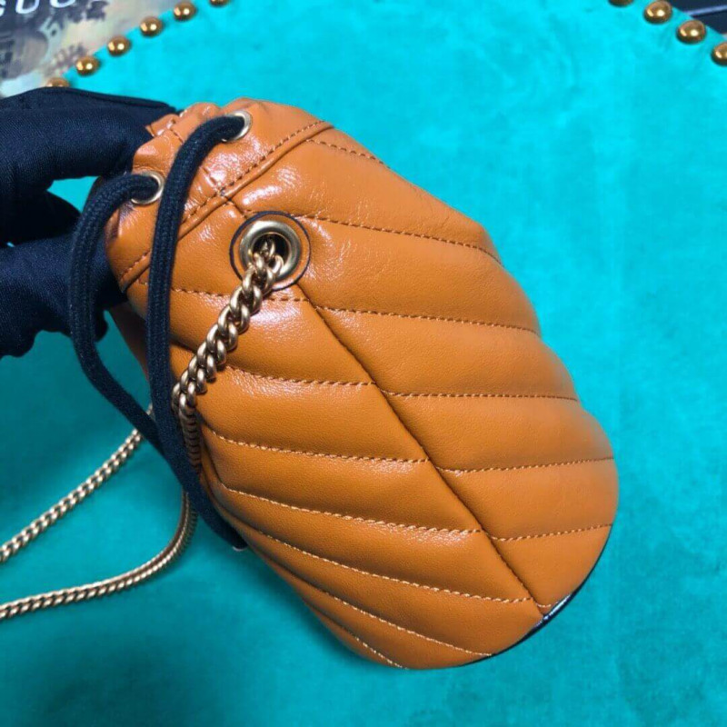 Replica Gucci Gg Marmont Mini Bucket Bag 575163 Cognac1:1High-quality replica