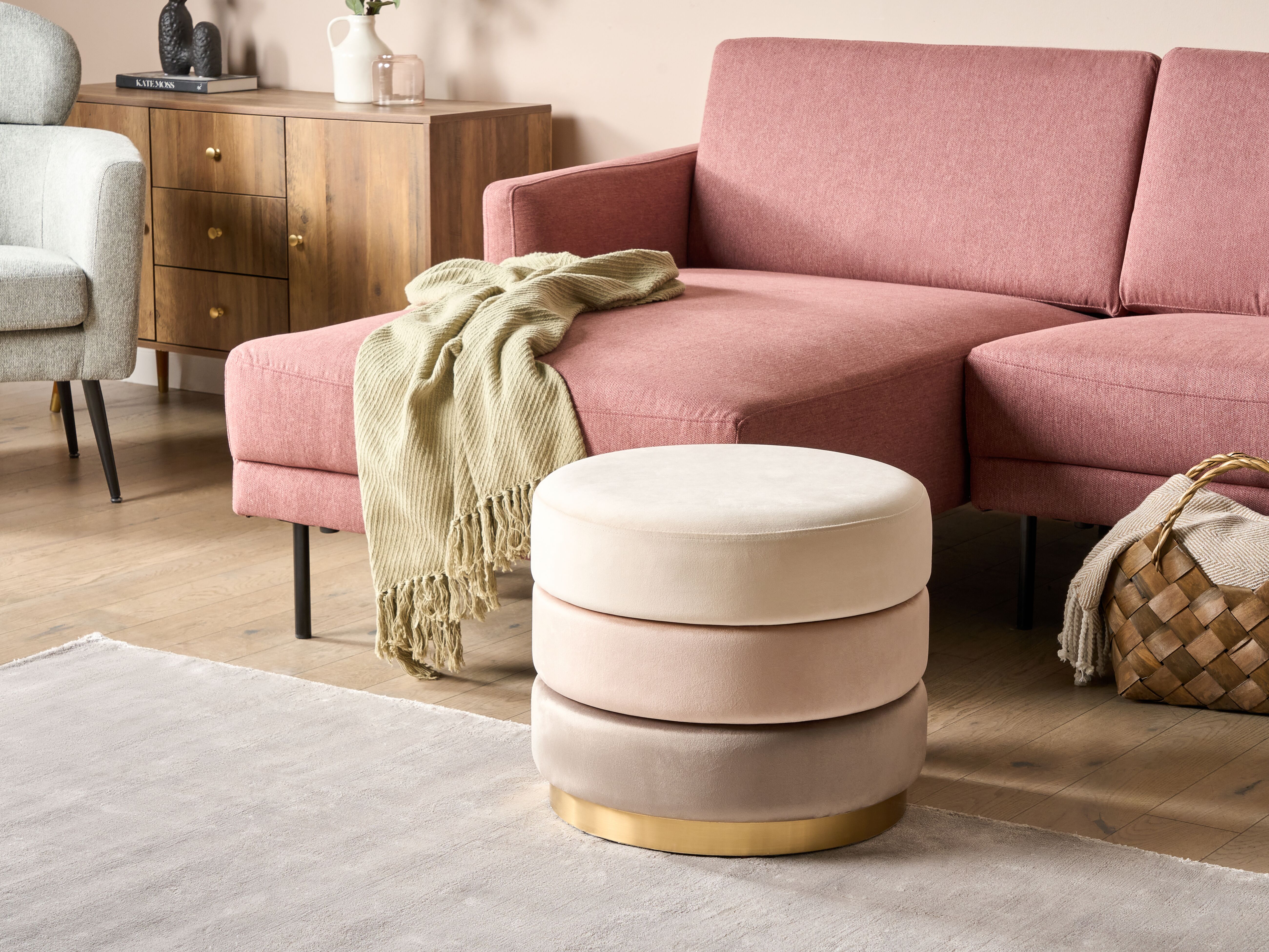 Pouffe LOUIN Velvet Beige