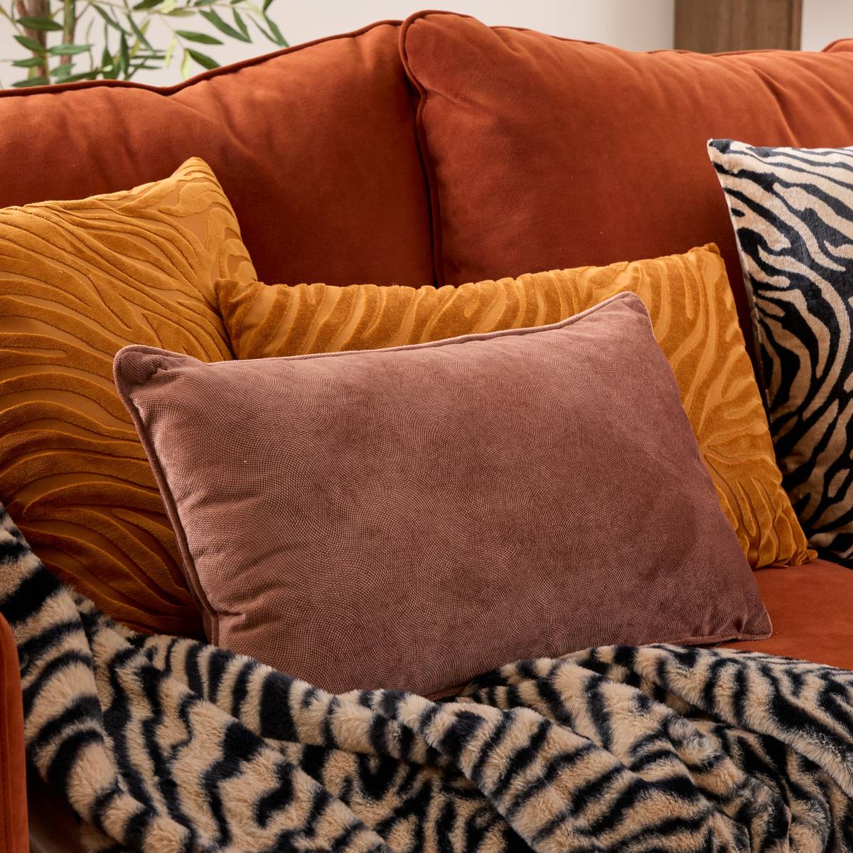 Cushion "Lilou Tonka Brown, 50x30 cm