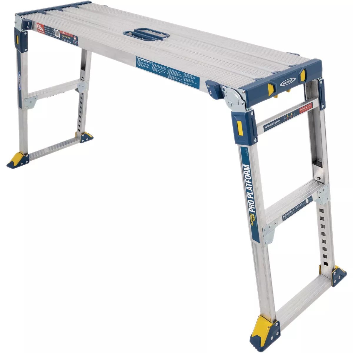 Werner Aluminum Pro Work Adjustable Platform With 300 Lb. Load Capacity