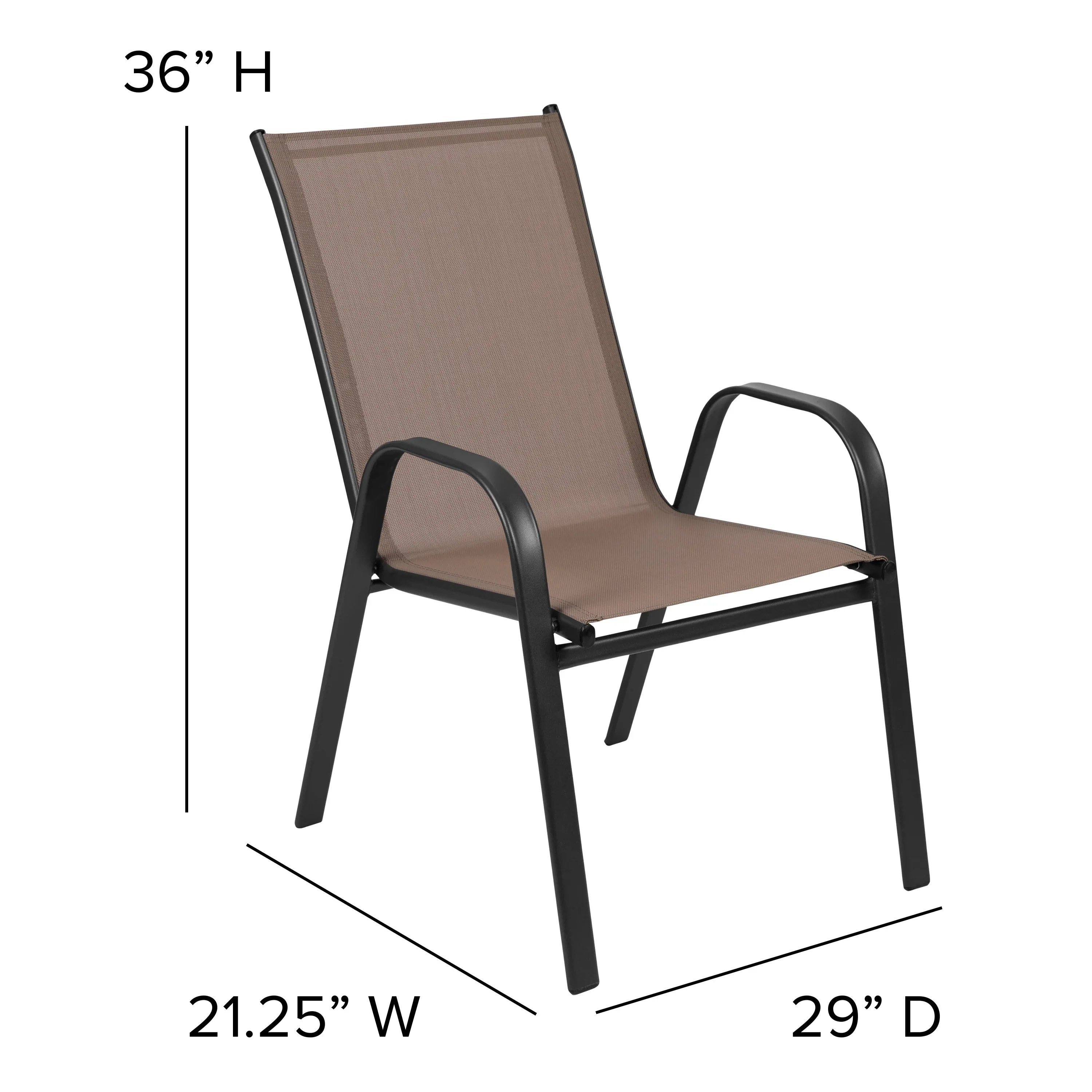Emma + Oliver Outdoor Stack Chairs, Gray, 4 Pack, 21.25in W x 29in D x 36in H - Image 22 Emma + Oliver Outdoor Stack Chairs, Gray, 4 Pack, 21.25in W x 29in D x 36in H - Image 22