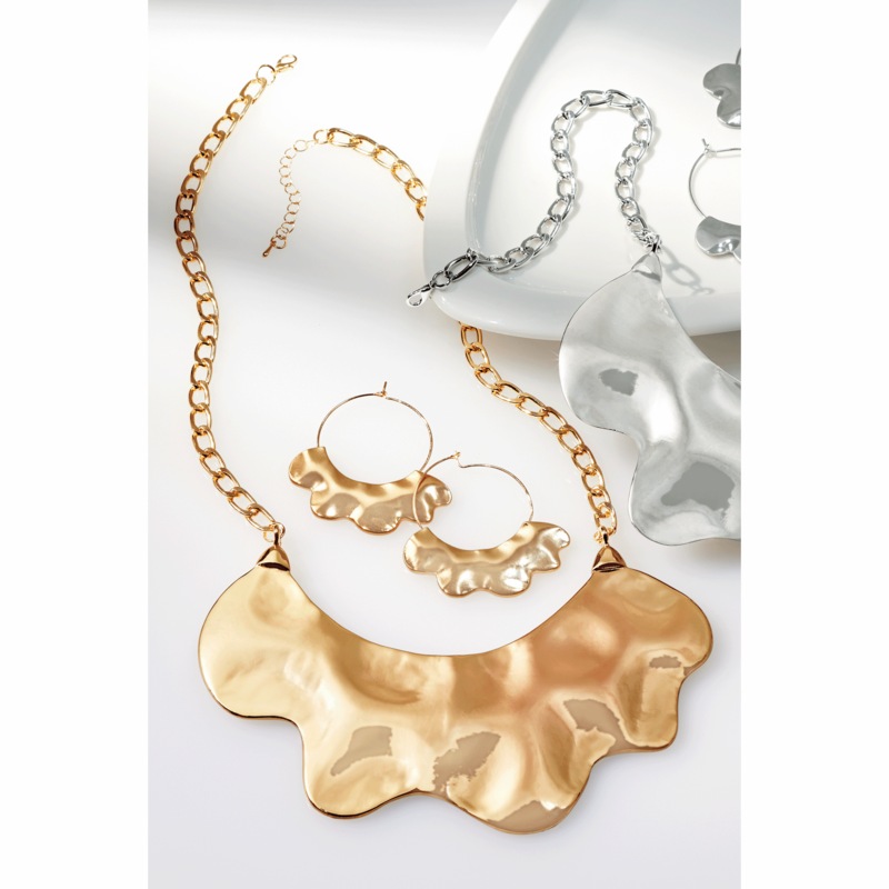 Wave Bib Necklace & Earring Set - MIDNIGHT VELVET CATALOG