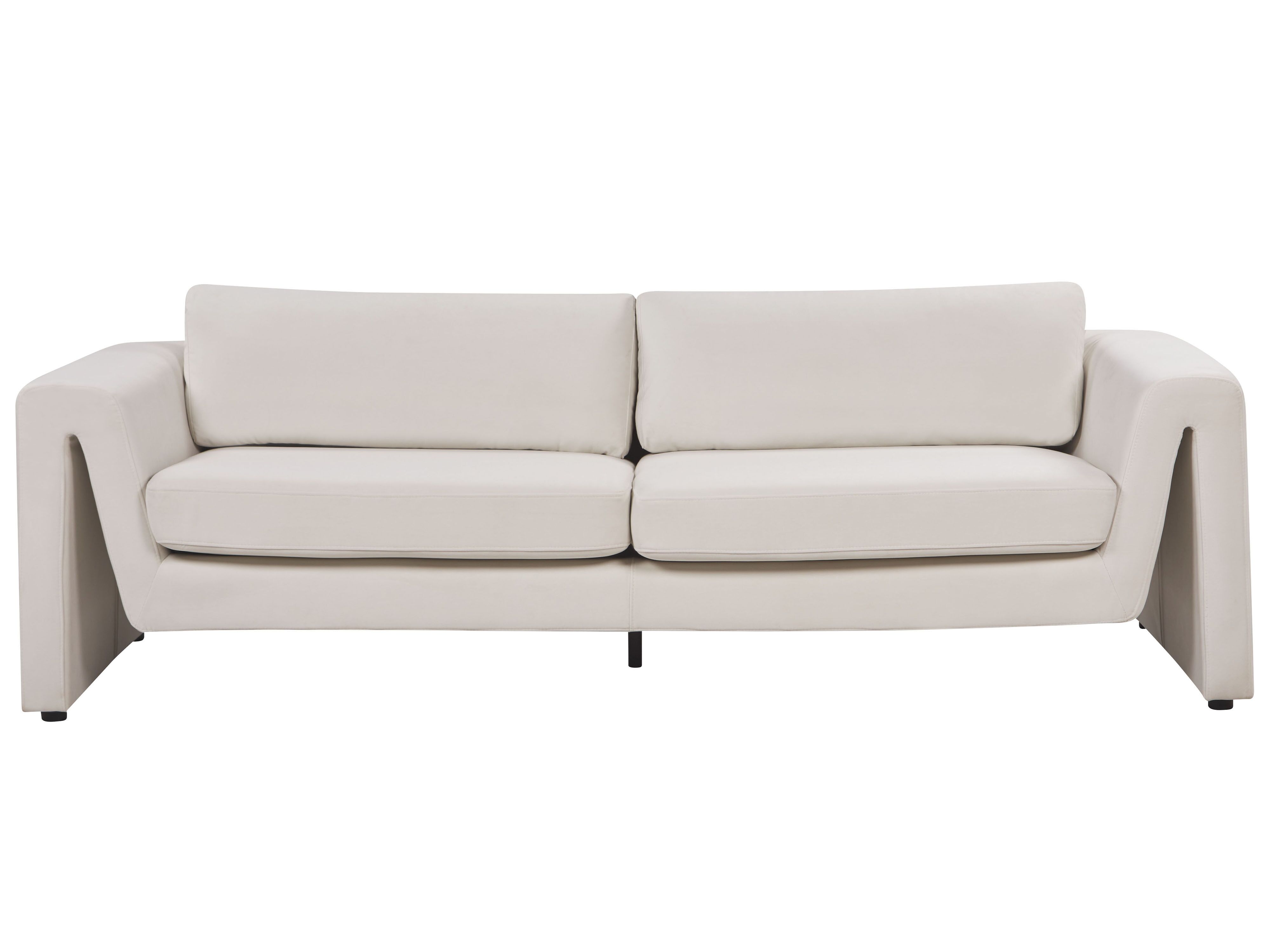 Sofa 3 Seater MAUNU Velvet Light Beige
