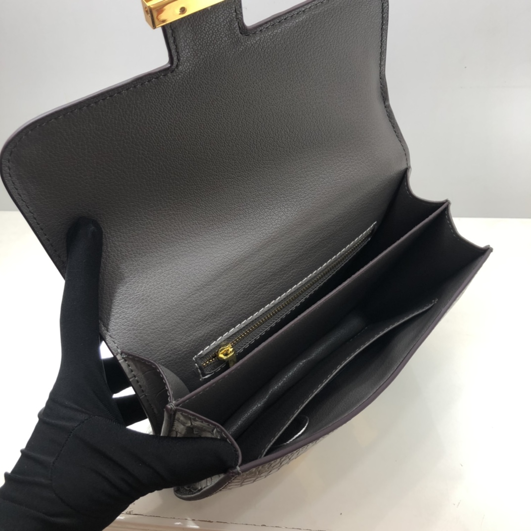 Replica Hermes Constance Crocodile Leather Pattern Cross Body Bag1:1High-quality replica