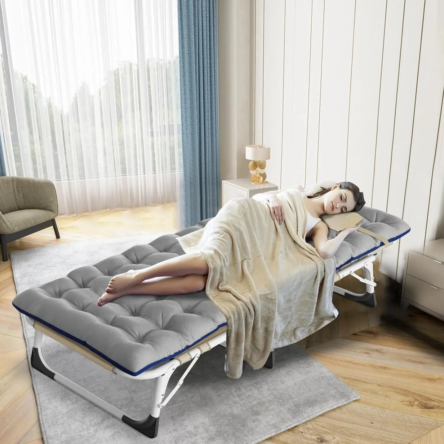 Slsy 5-Position Adjustable Folding Lounge Chair And Cot - 75.2" x 25.6" x 11.8" - Image 139 Slsy 5-Position Adjustable Folding Lounge Chair And Cot - 75.2" x 25.6" x 11.8" - Image 139