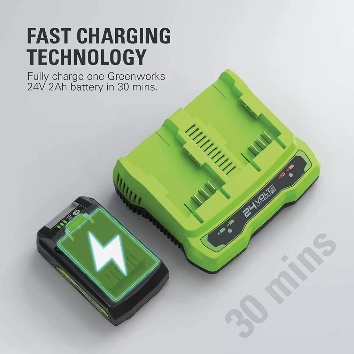 Greenworks 24V 4A Dual Port Charger